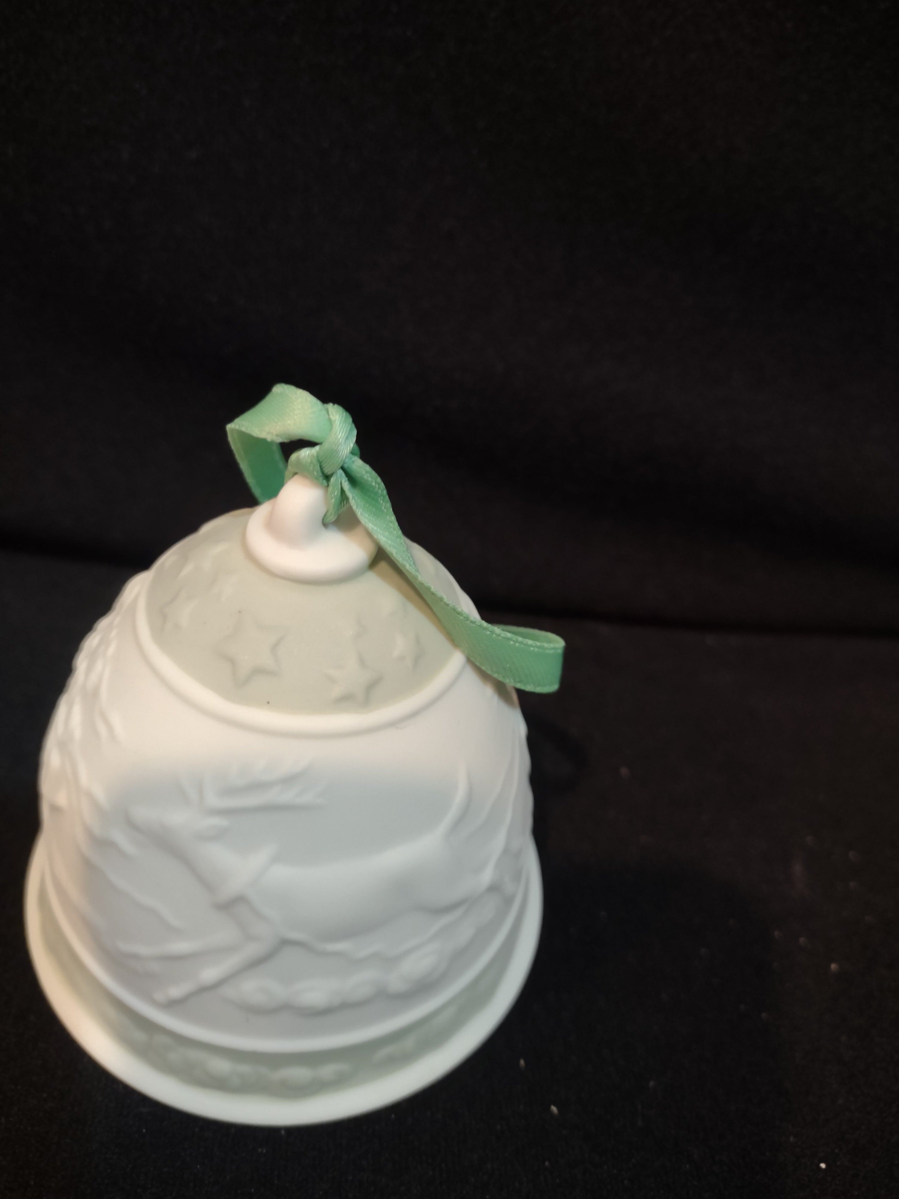 Vintage 1993 Lladro Christmas Bell Poinsettias Candles (Lot 4107)