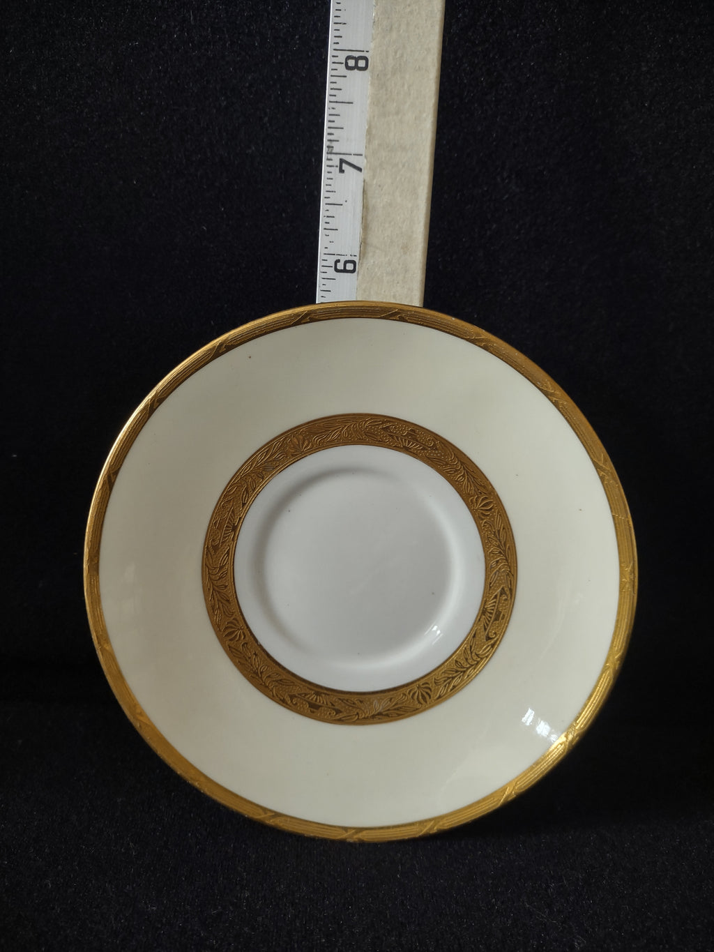 Vintage Minton Gold Gilt Laurel Leaf Bullion Cup Liner Fine China (Lot 5486)