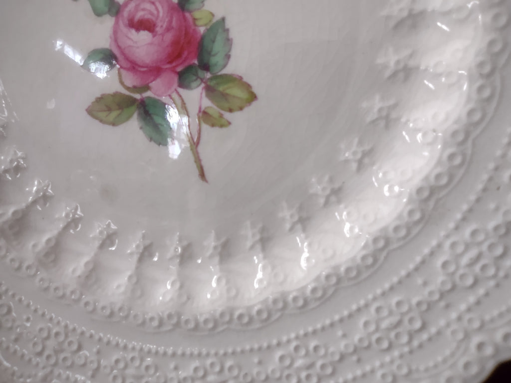 Vintage Spode Jewel Billingsley Rose Small Plate Brown Stamp Ironstone (lot5833)