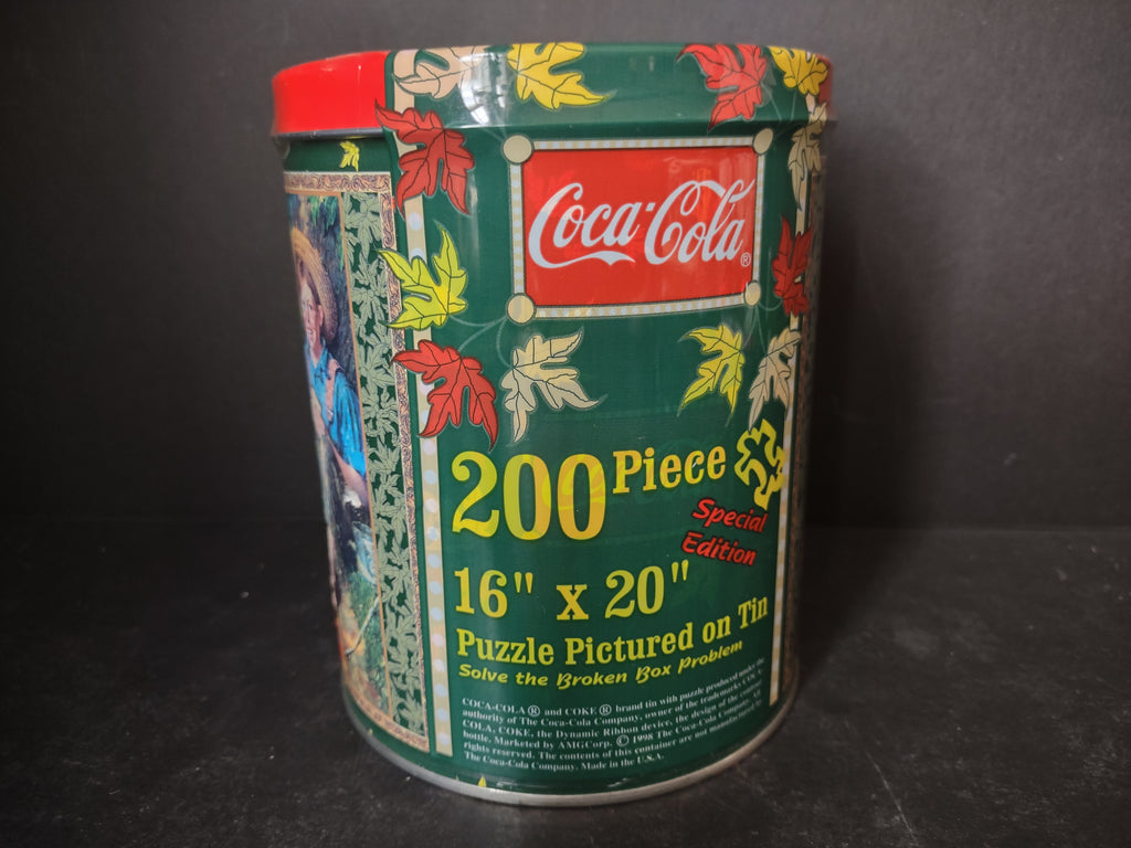 Vintage Coca-Cola 200 Piece Puzzle Tin Norman Rockwell Sealed 16x20" (lot 3122c)