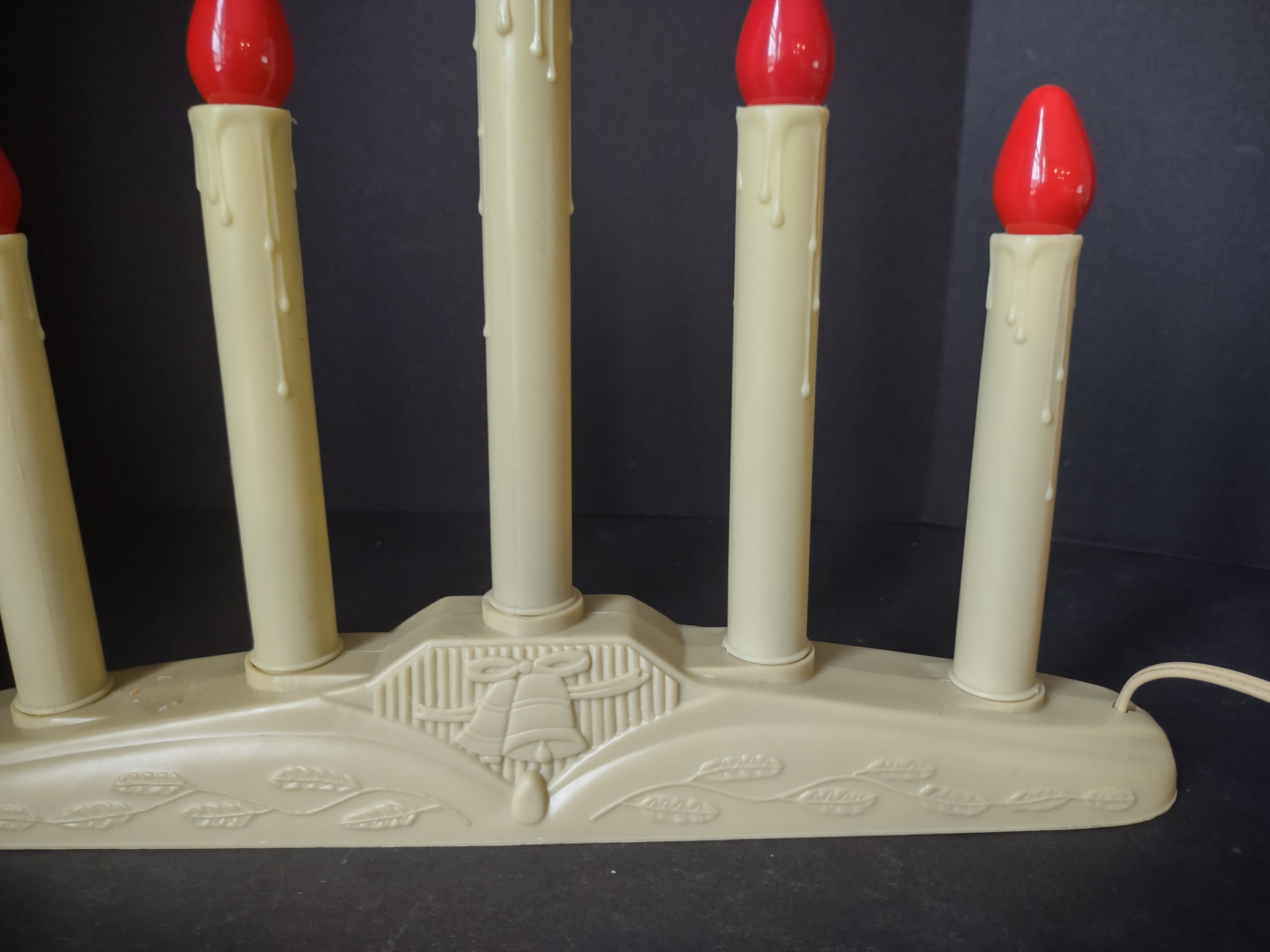 Set 2 Christmas Window 5 Candle Drip Candle Bell Candelabra Candolier (lot 2301)