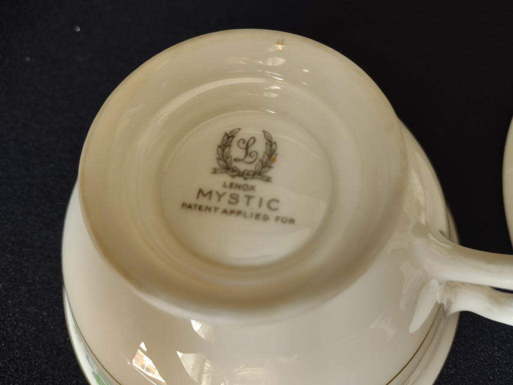 Vintage Lenox Tea Cup with Mystic Saucer Black Stamp (lot 1811)
