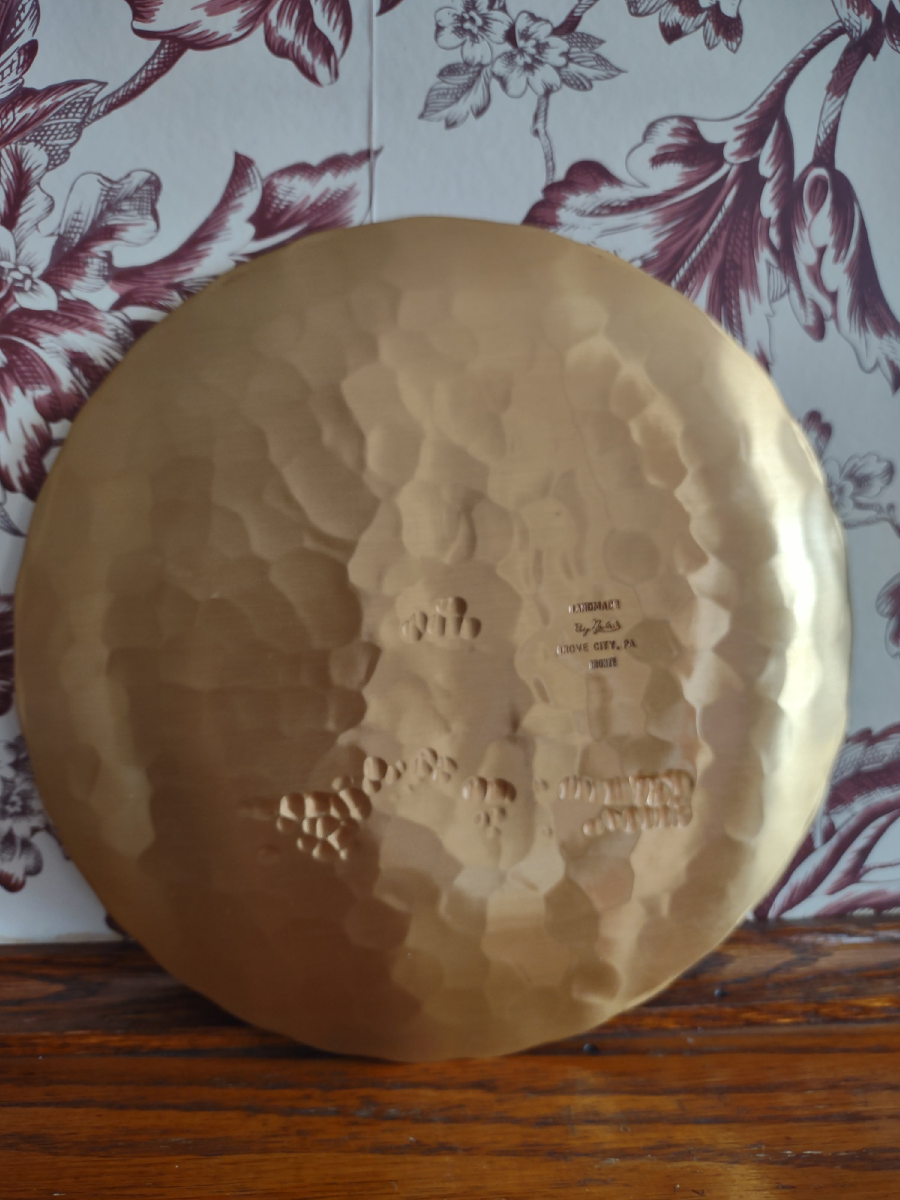 Vintage Plate Statue of Liberty Bronze Hammered Wendell August Forge (Lot 5723t)