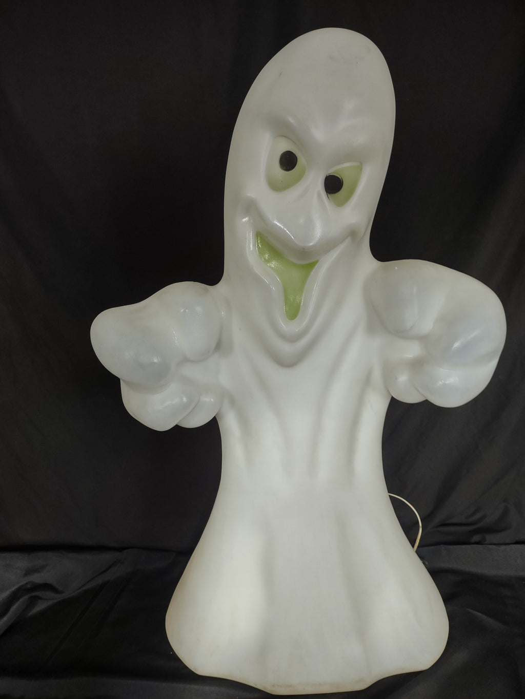 Vintage General Foam Green Eyes Mouth Ghost Blow Mold Halloween 36" (lot 3256j)