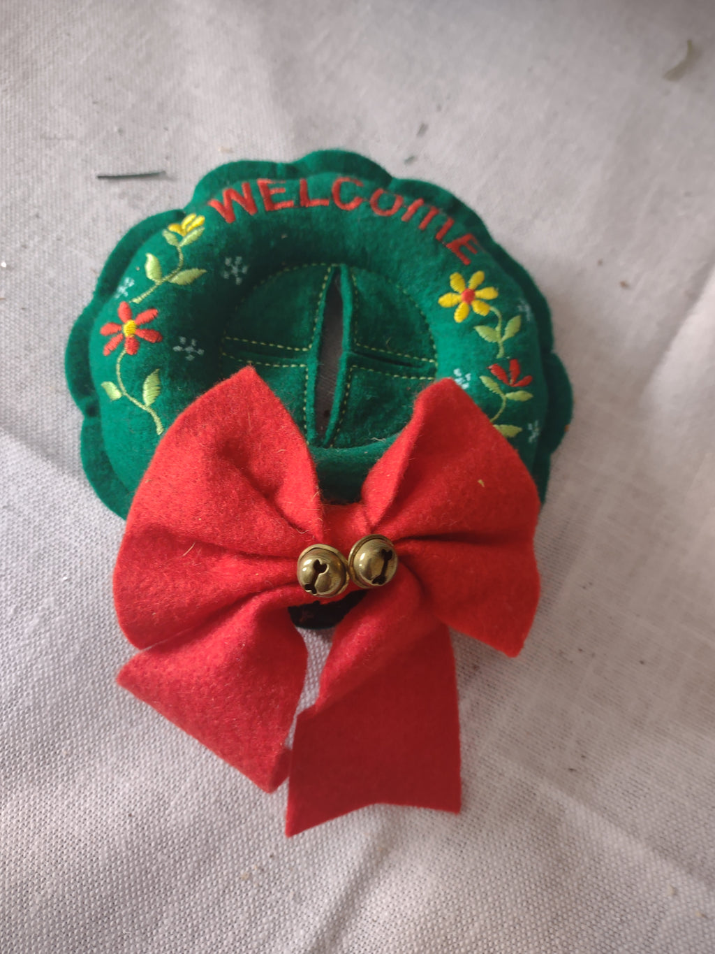 Christmas Artificial Tree Wreath Door Handle Ornament (lot 1222)
