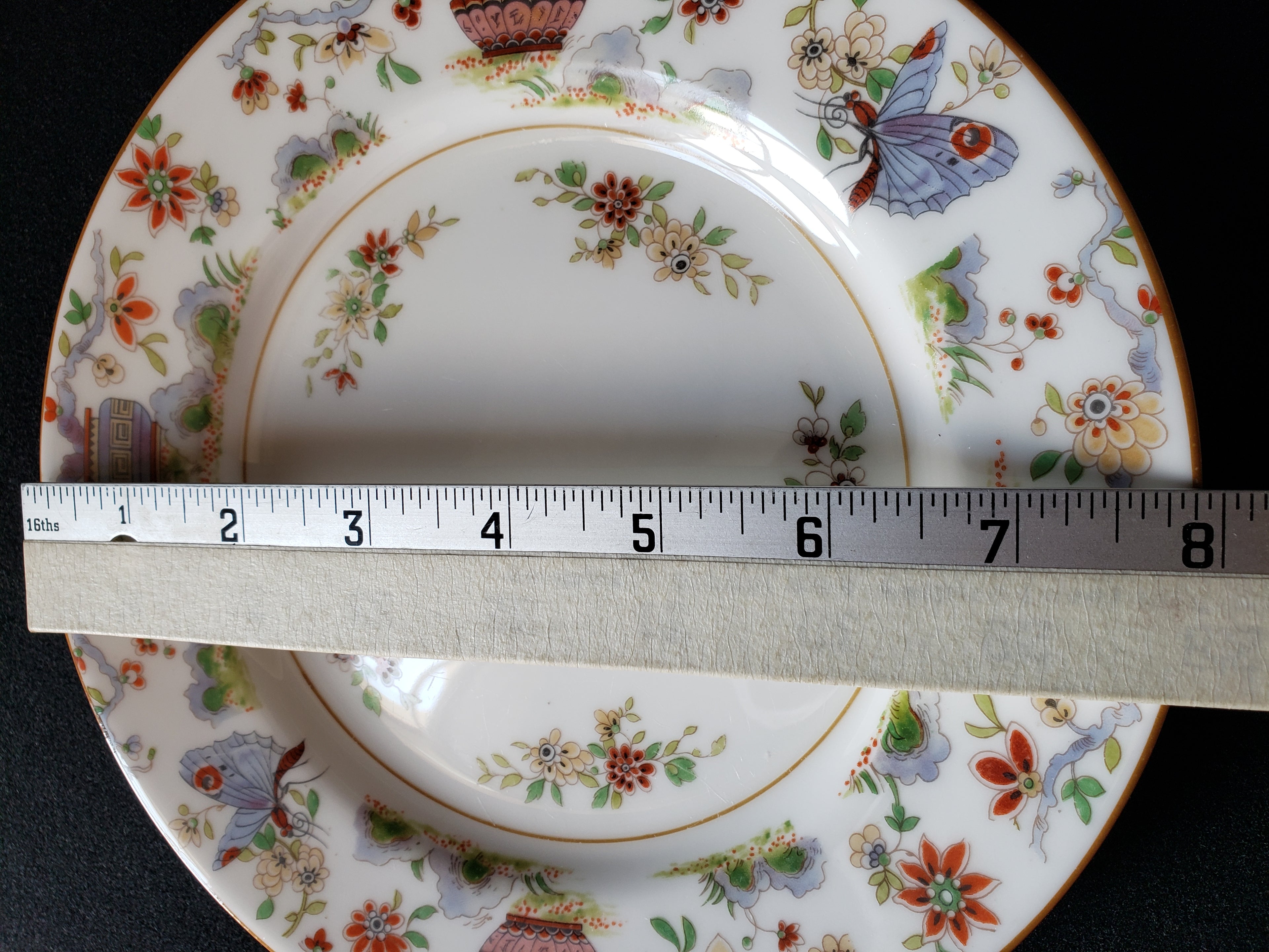Vintage Royal Worcester Higgins Seiter Butterfly Salad Plate 8" (lot 2123)