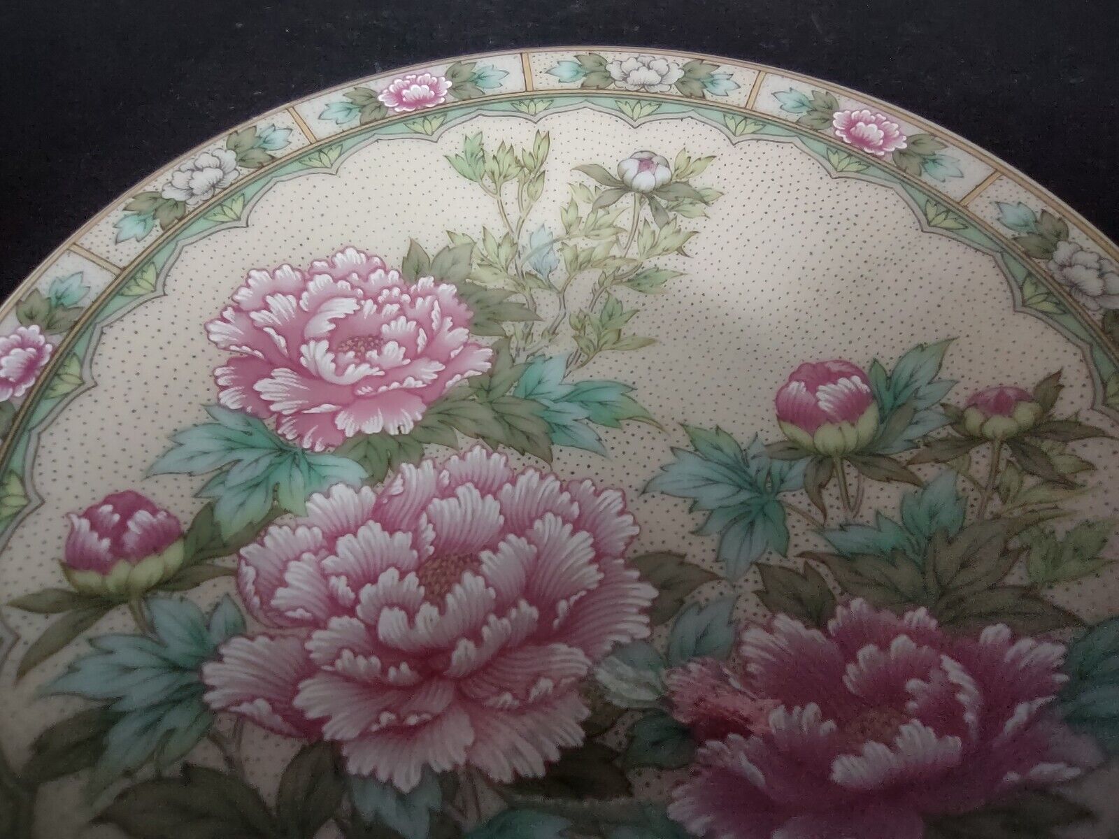 Vintage Demitasse Cup Lefton Pink Peony Flower (lot 522)
