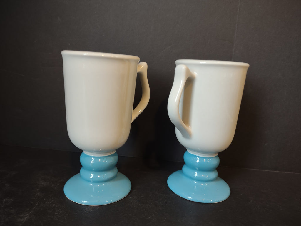 Vintage Irish Coffee Mug x 2 USA Hall Turquoise (lot 5422)