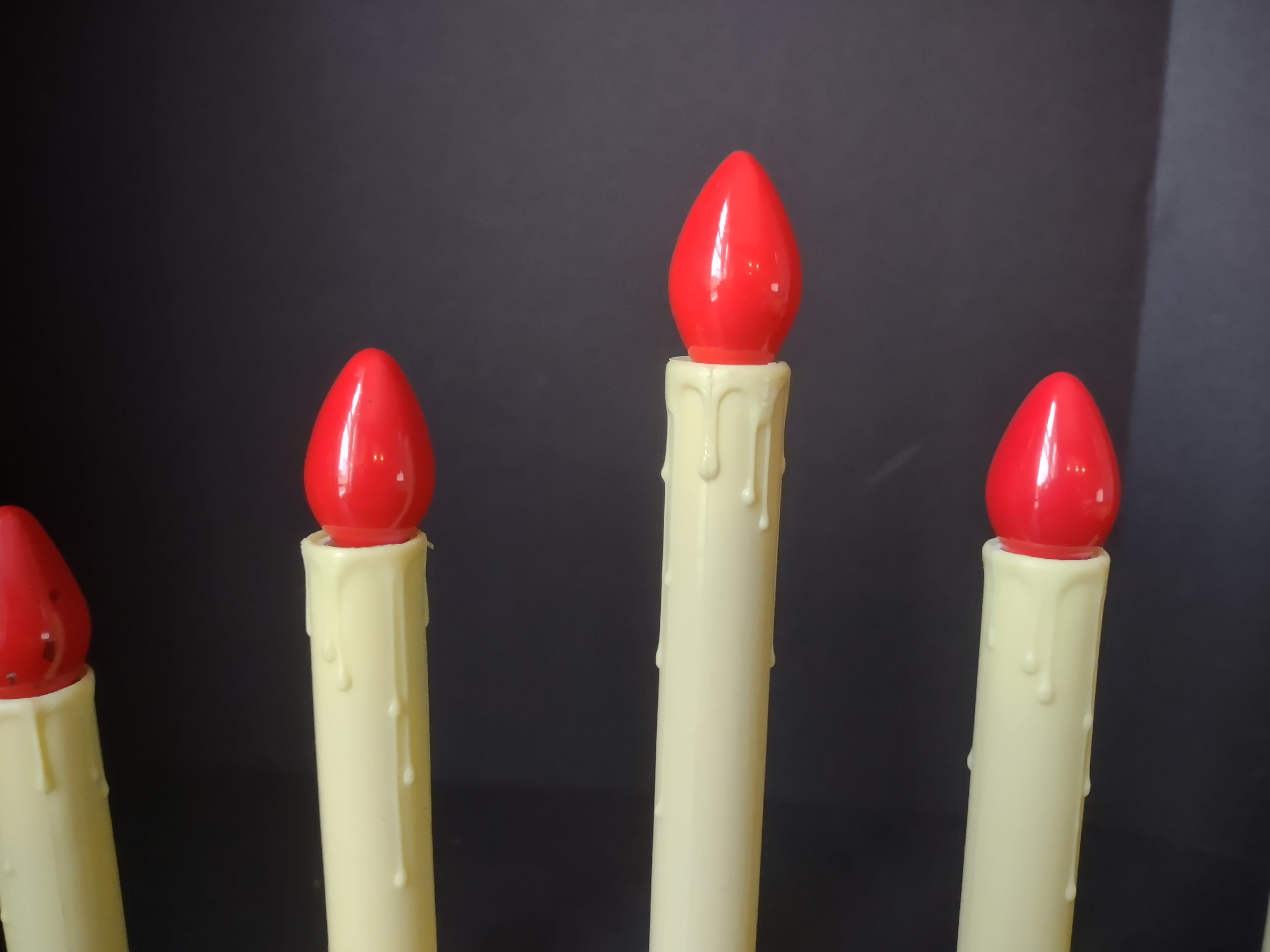 Set 2 Christmas Window 5 Candle Drip Candle Bell Candelabra Candolier (lot 2301)