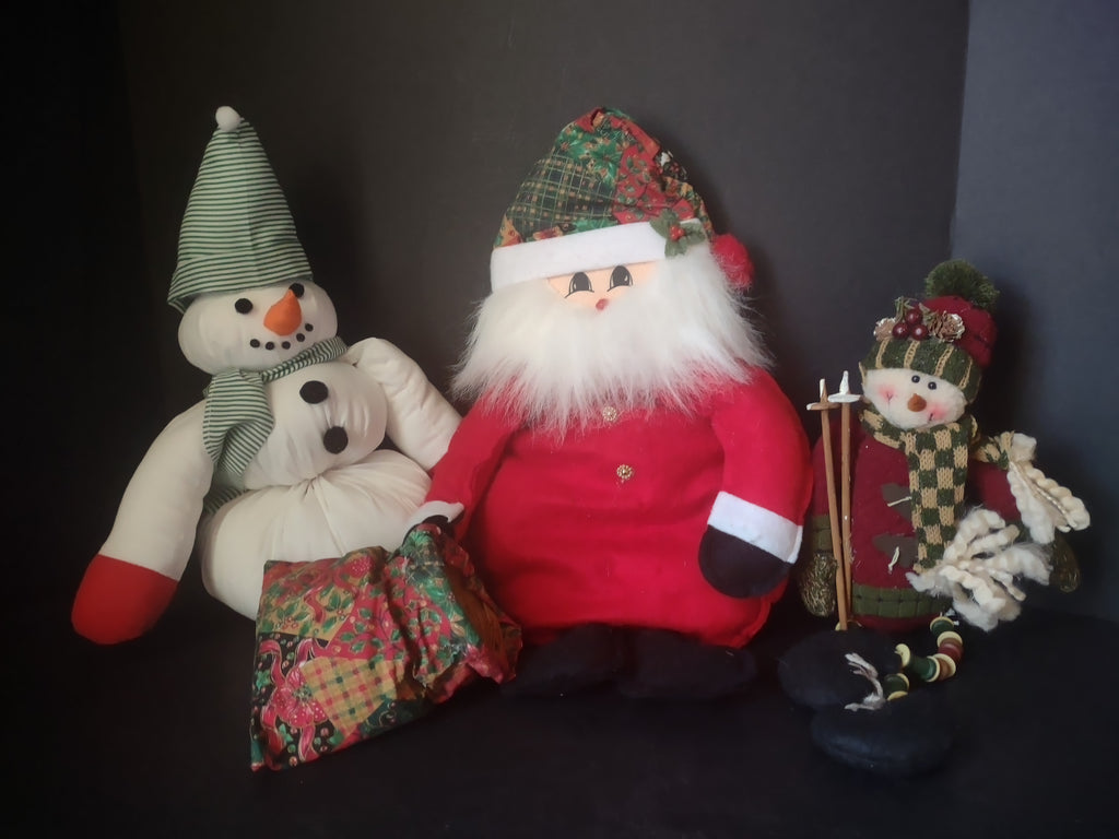 Set of 3 Santa Snowman Christmas Decor (lot 1510)