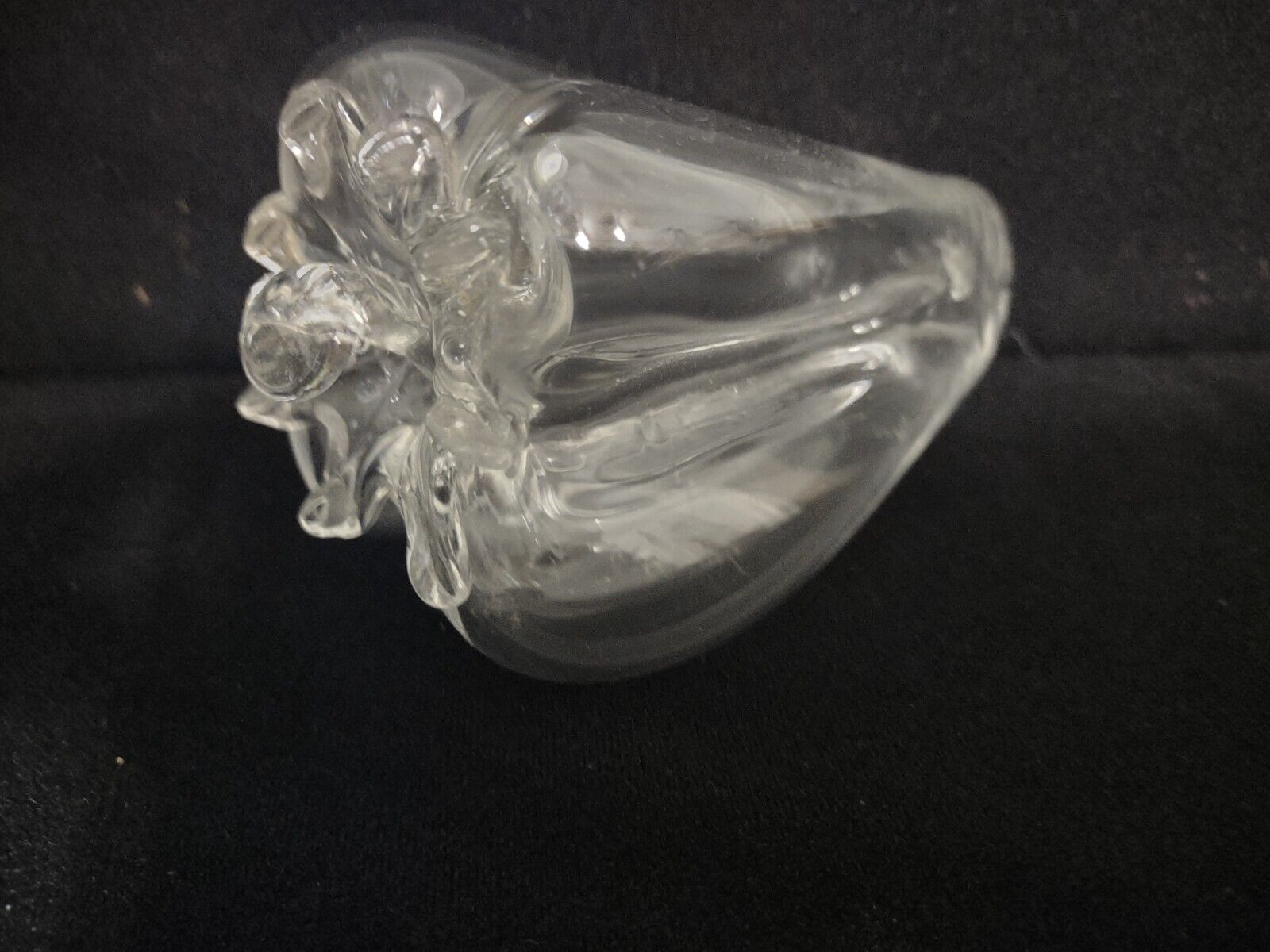 Clear Glass Art Pepper Decoration
