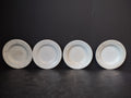 Vintage Ironstone Heavy Crazing Primitive Farmhouse Small Plate x 4 (lot 5346)