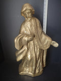 Christmas Paper Mache Shepard Nativity Golden Color 22" (lot 2184)