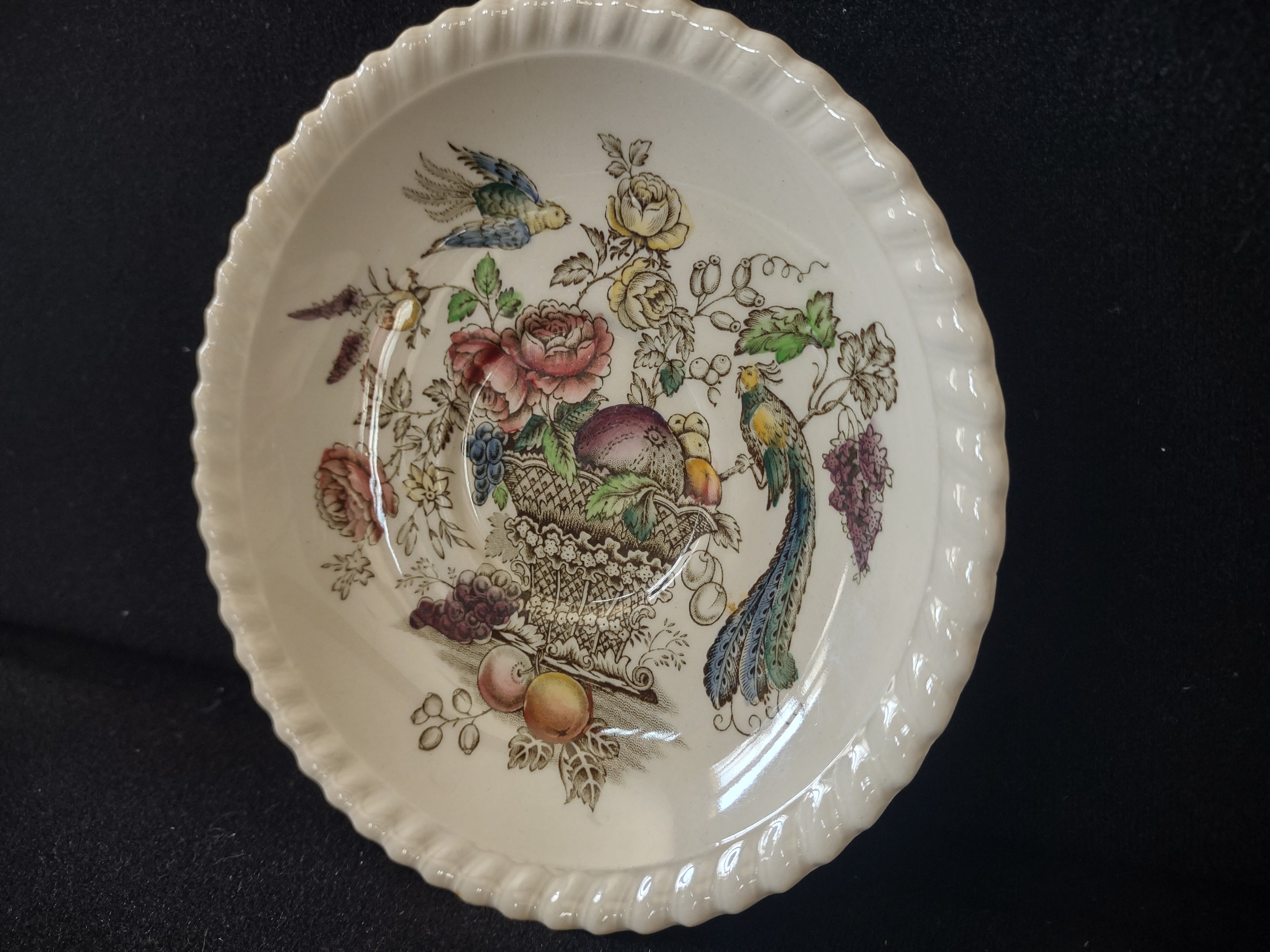 Vintage Johnson Bros Bird Of Paradise Ironstone England Saucer (lot 5618)