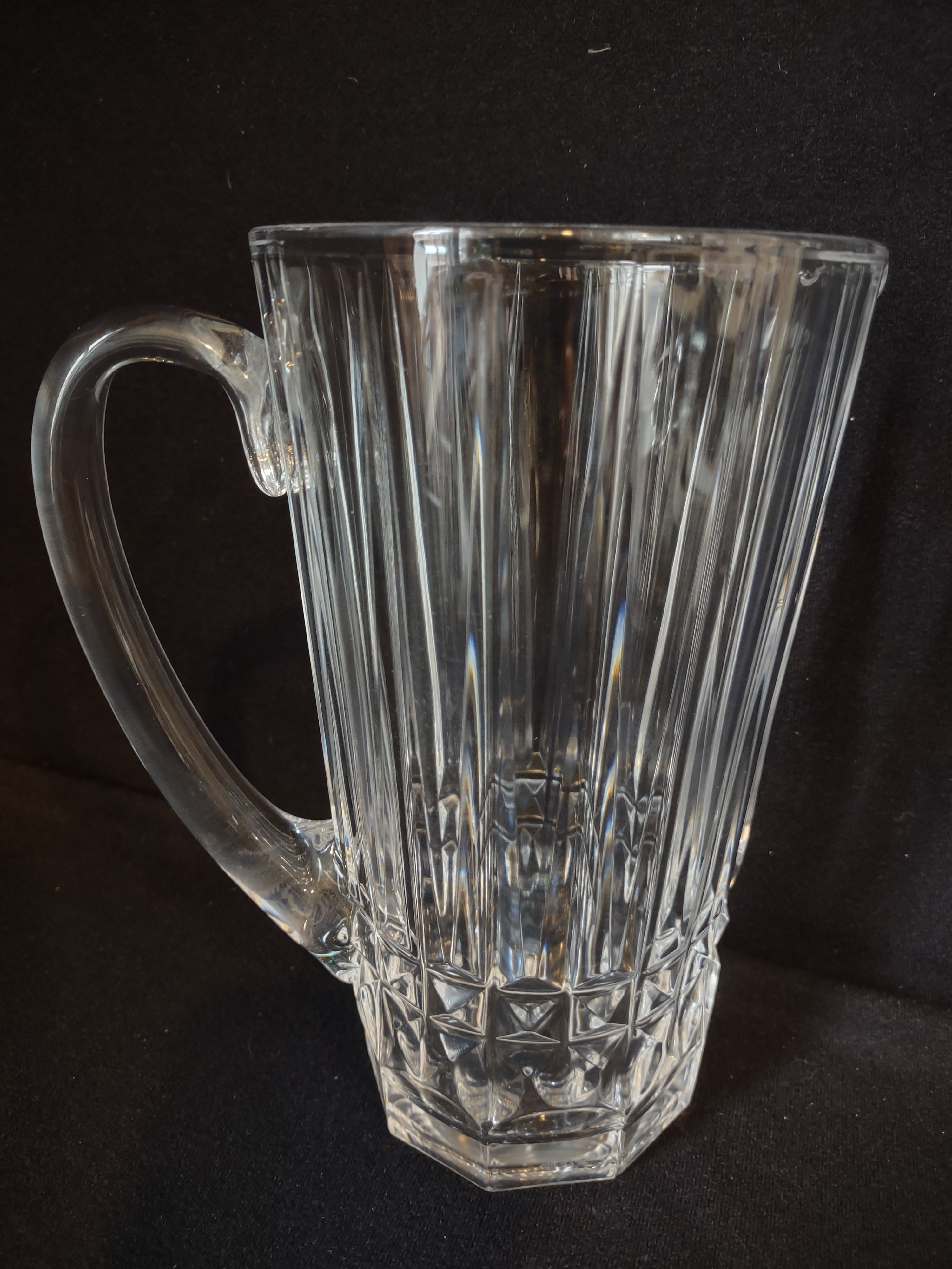 Vintage Crystal Pitcher 8" Val St Lambert (lot 2753)