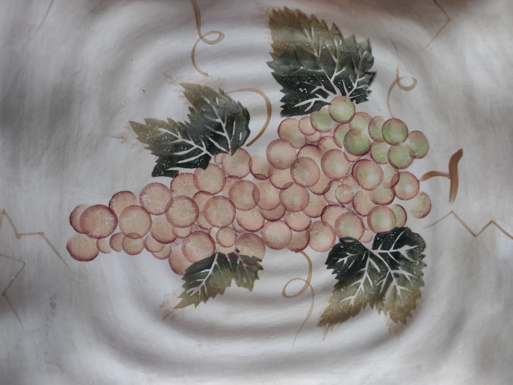 Cabernet Hand Painted Grape 11" Italian Style Square Dinner Plate x 4 (Lot 5248)