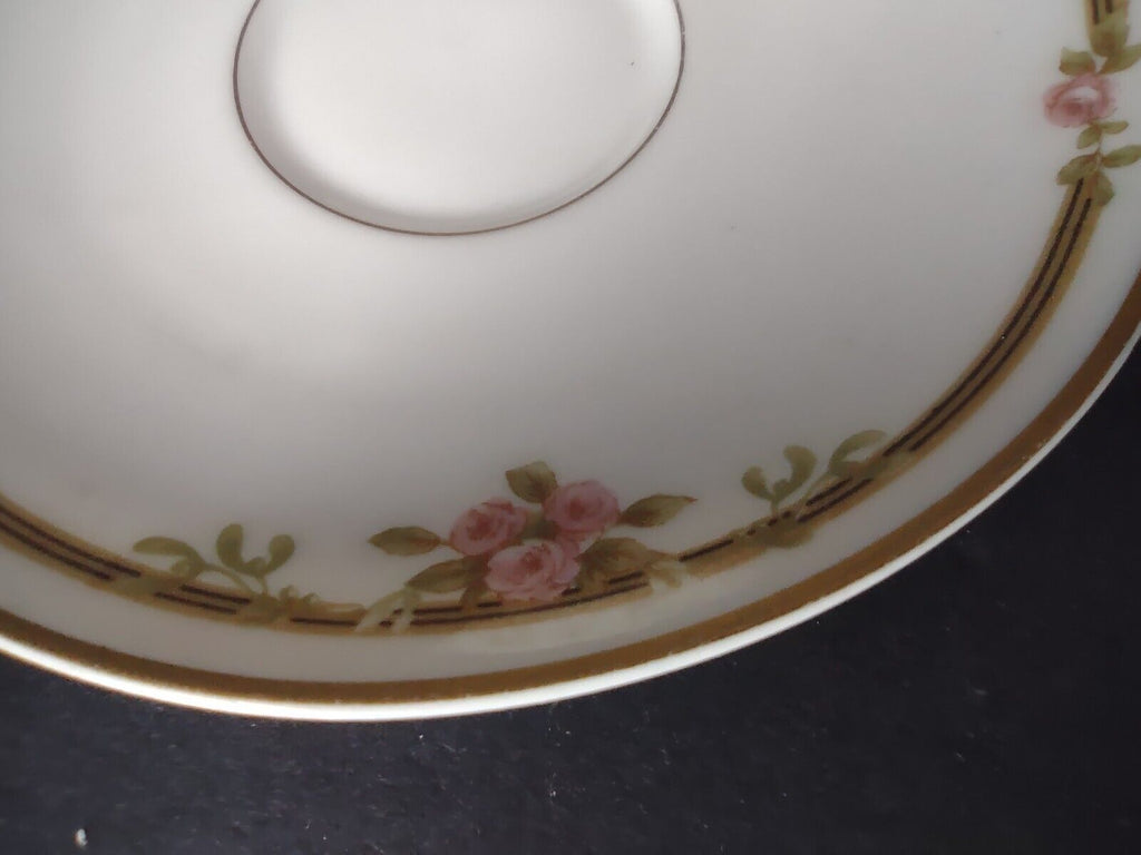 Haviland Limoges Schleiger 625 A Red Rose 2 x Saucer 5-3/4" (lot 540