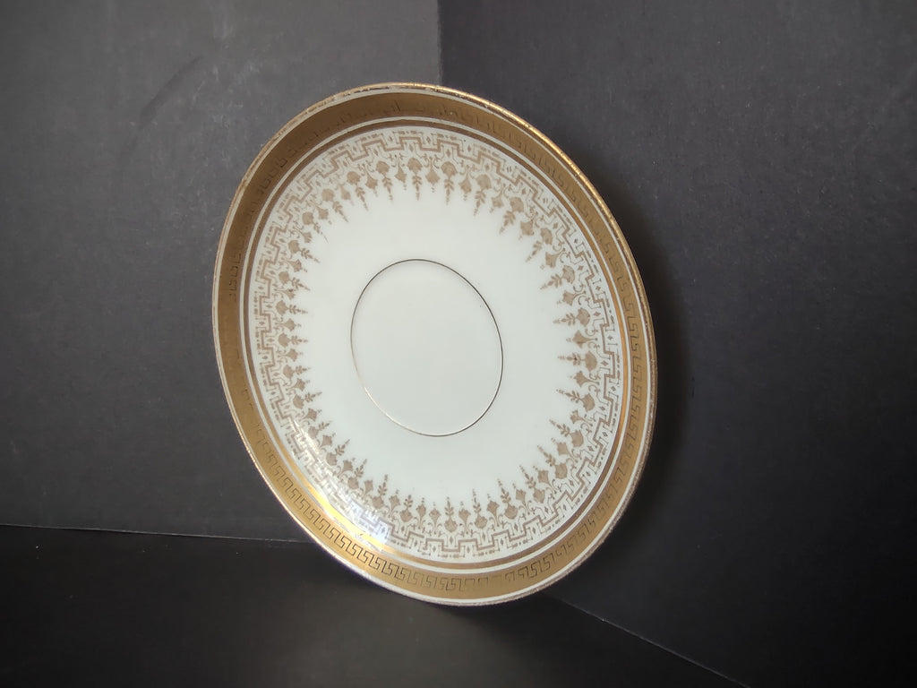 Delinieres Haviland Limoges Saucer ONLY Gold Black Decor (lot 1070)