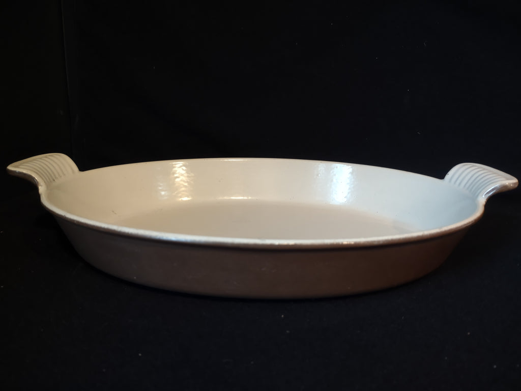 Le Creuset #32 Brown Enameled Cast Iron Oval Baking Casserole Dish (lot 2850c)