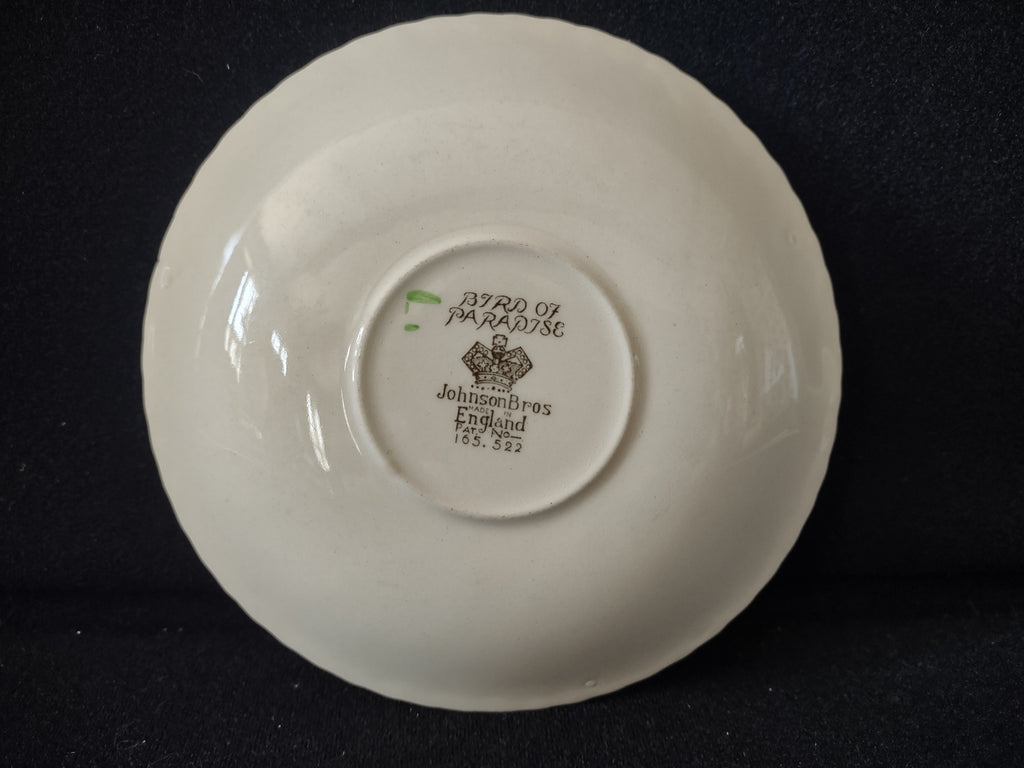 Vintage Johnson Bros Bird Of Paradise Ironstone England Saucer (lot 5618)