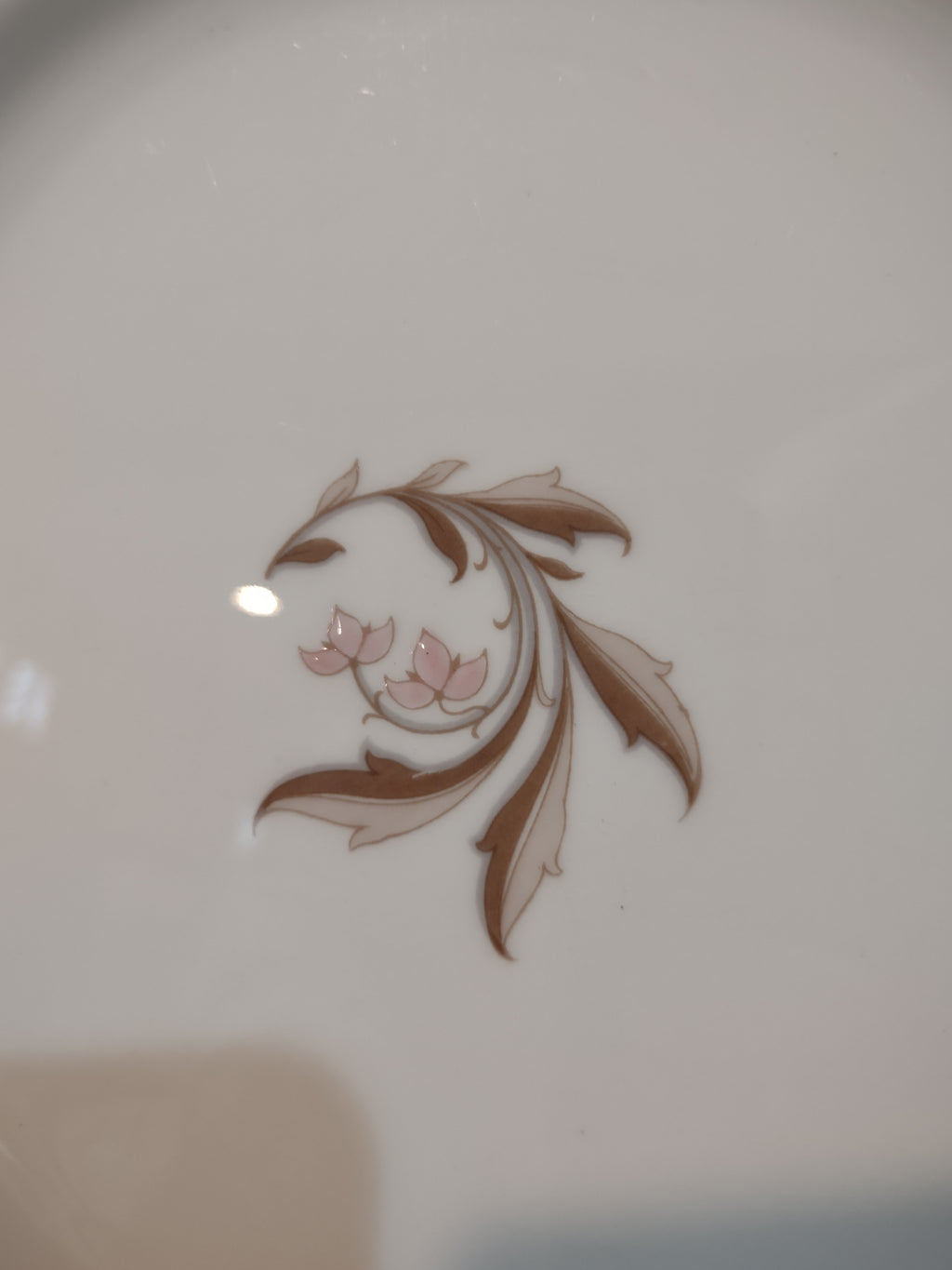 Vintage Minton Rosewood Dinner Plate Bone China Pink Gold Trim x 3 (Lot 5432)