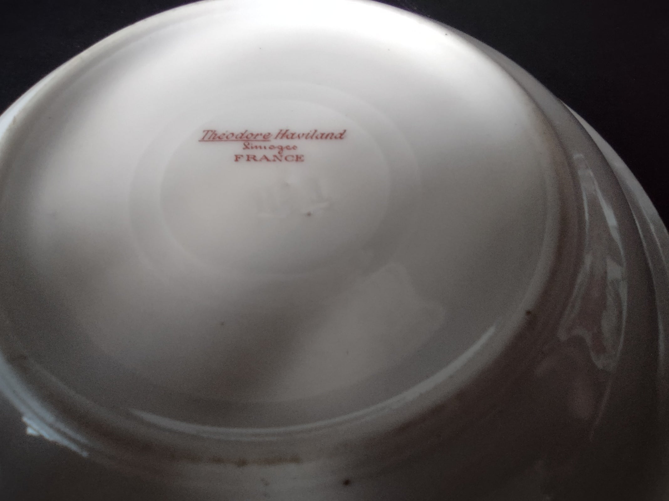 Haviland Limoges 8 x Small Bowl Rose White Purple Flower Moss (lot 900)