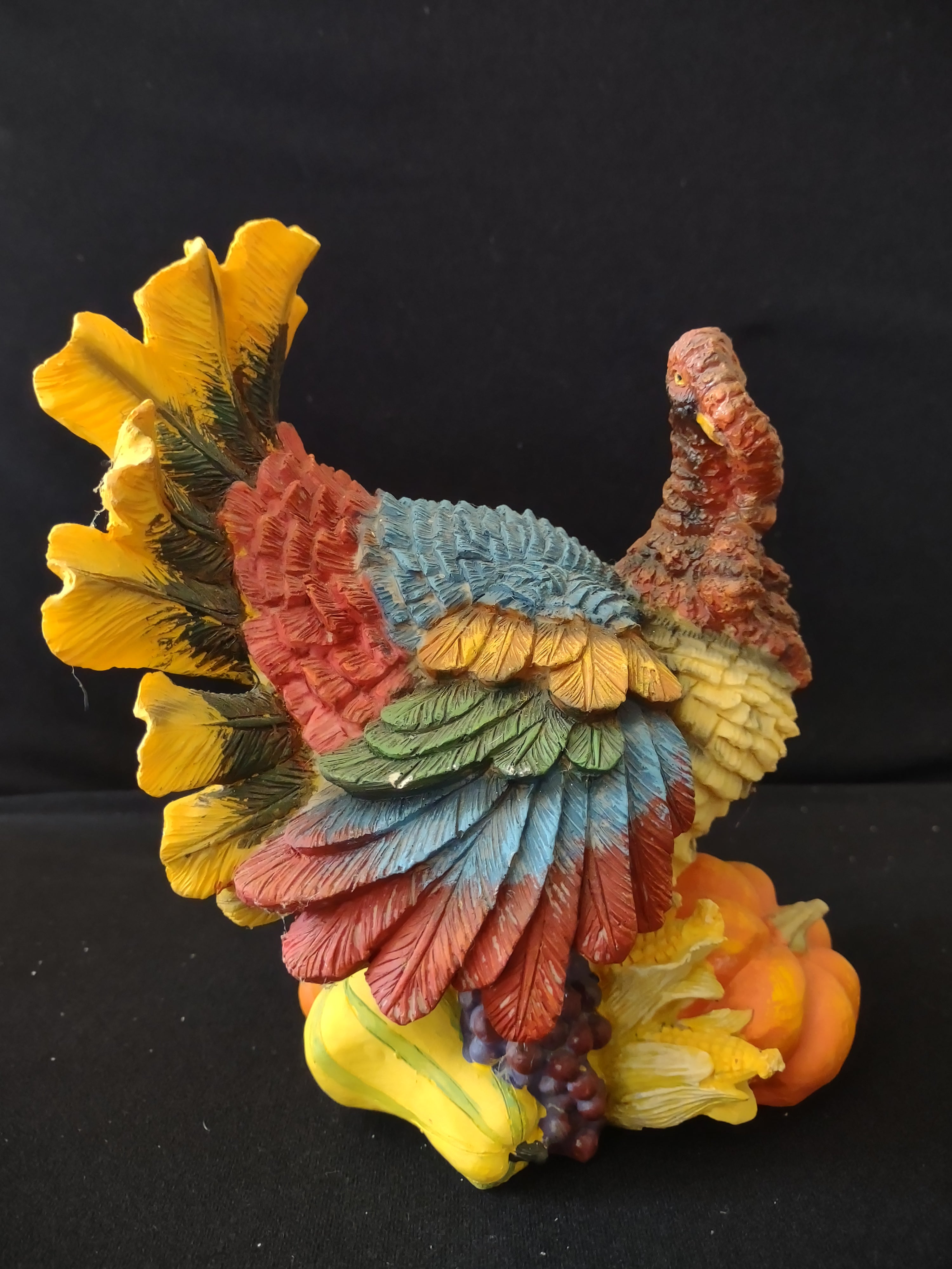 Thanksgiving Fall Polyresin Holiday Turkey X 2 (Lot 3131)