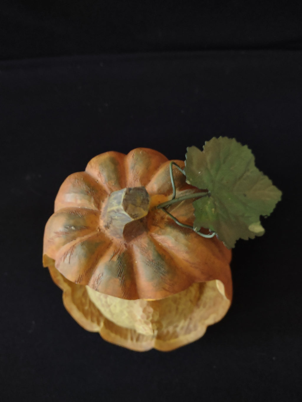 Thanksgiving Ceramic Turkey Engraved Pumpkin (Lot 3115)
