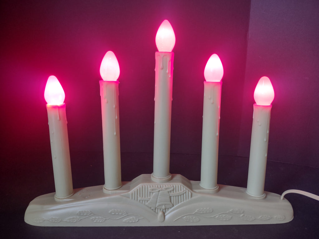 Set 2 Christmas Window 5 Candle Drip Candle Bell Candelabra Candolier (lot 2301)