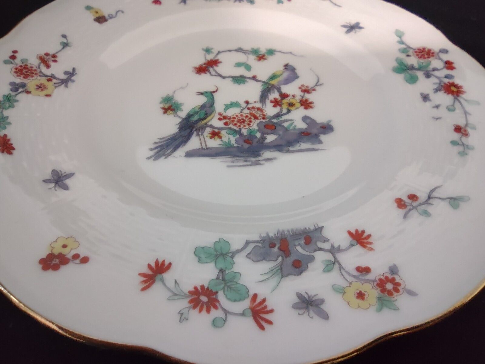 6 x Haviland Limoges France Gold Trim Pheasant 8-1/2" Luncheon Plate (lot 699)