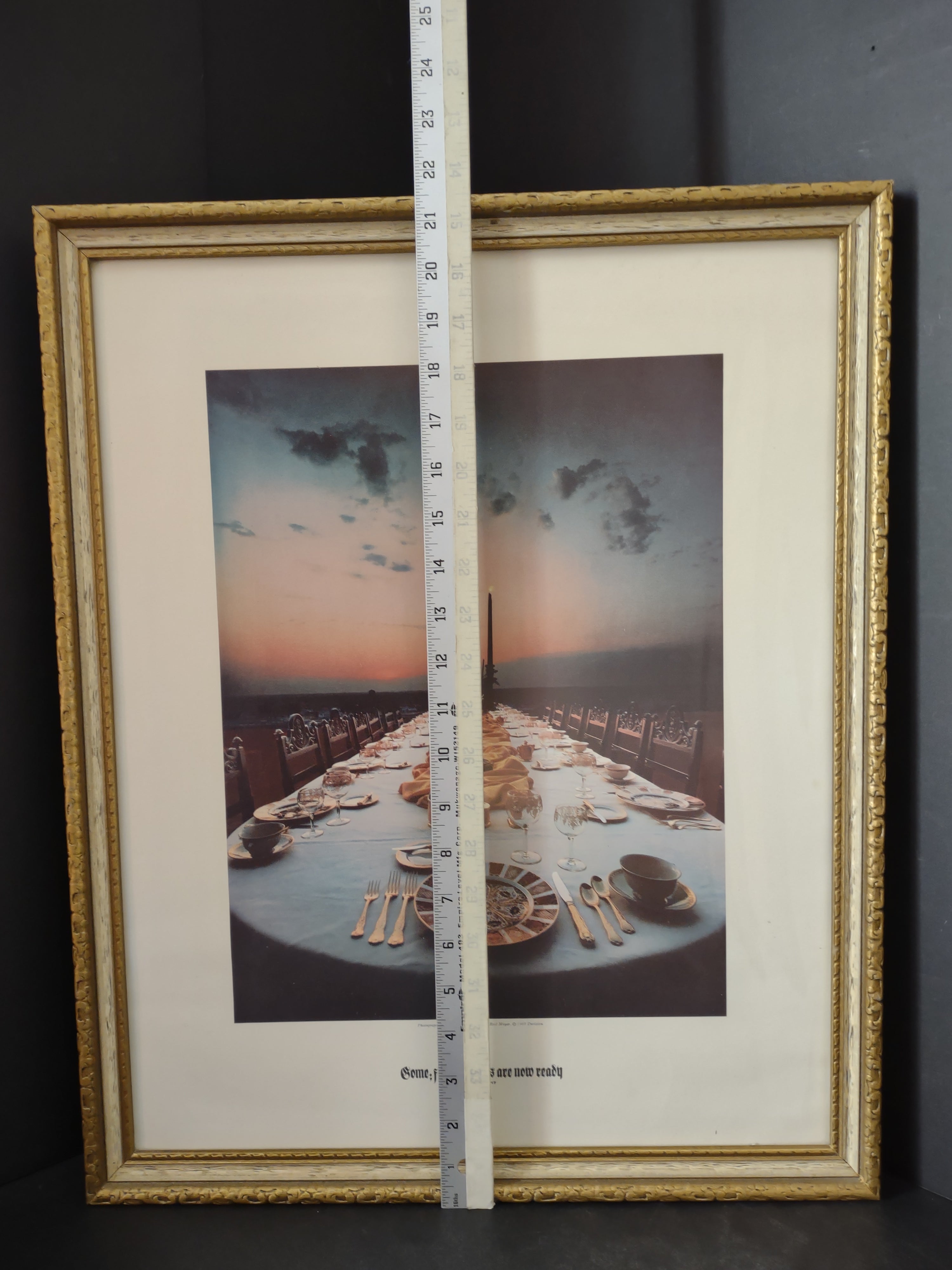 Vintage Religious Picture Come for All Things are Now Ready (lot 3462)