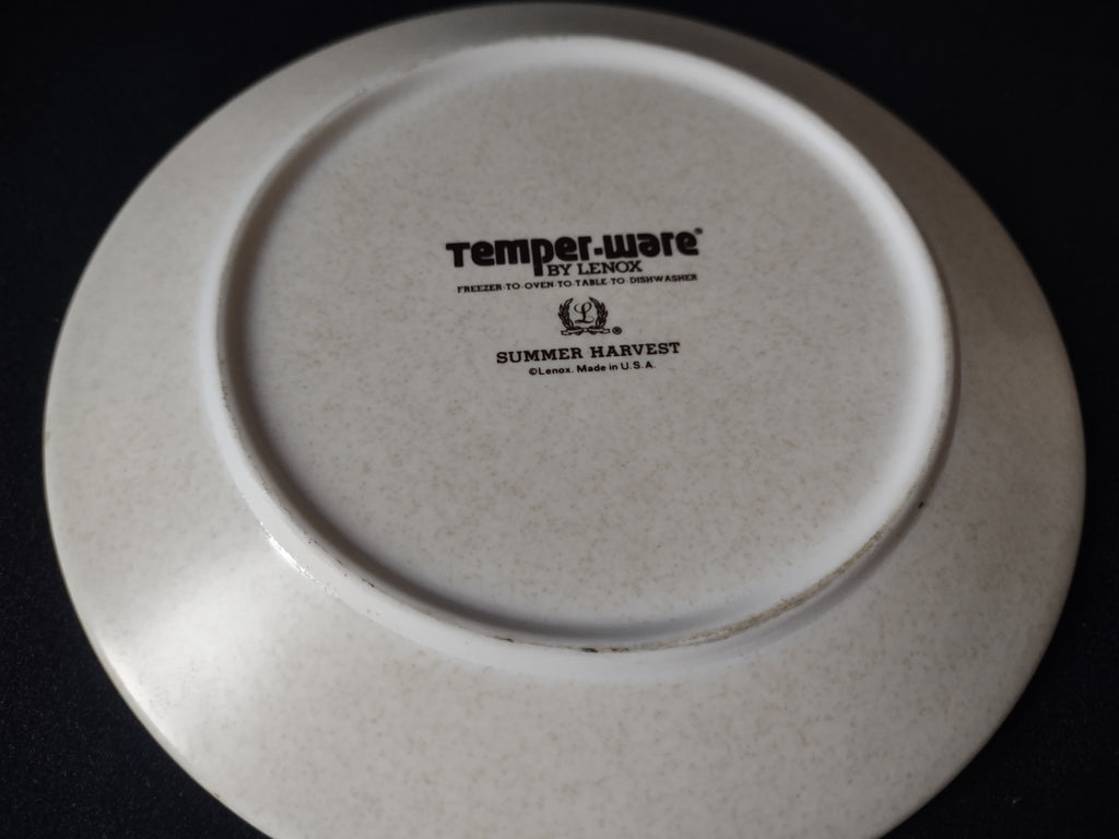 Vintage Lenox Dessert Plate Temper-Ware Summer Harvest (lot 1837)