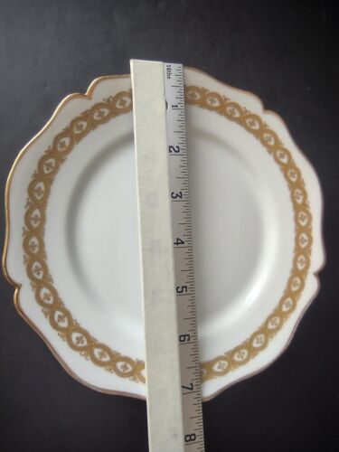 lot 769 Wm. Guerin for M. Green Gold Trim 4 x Dessert Plate
