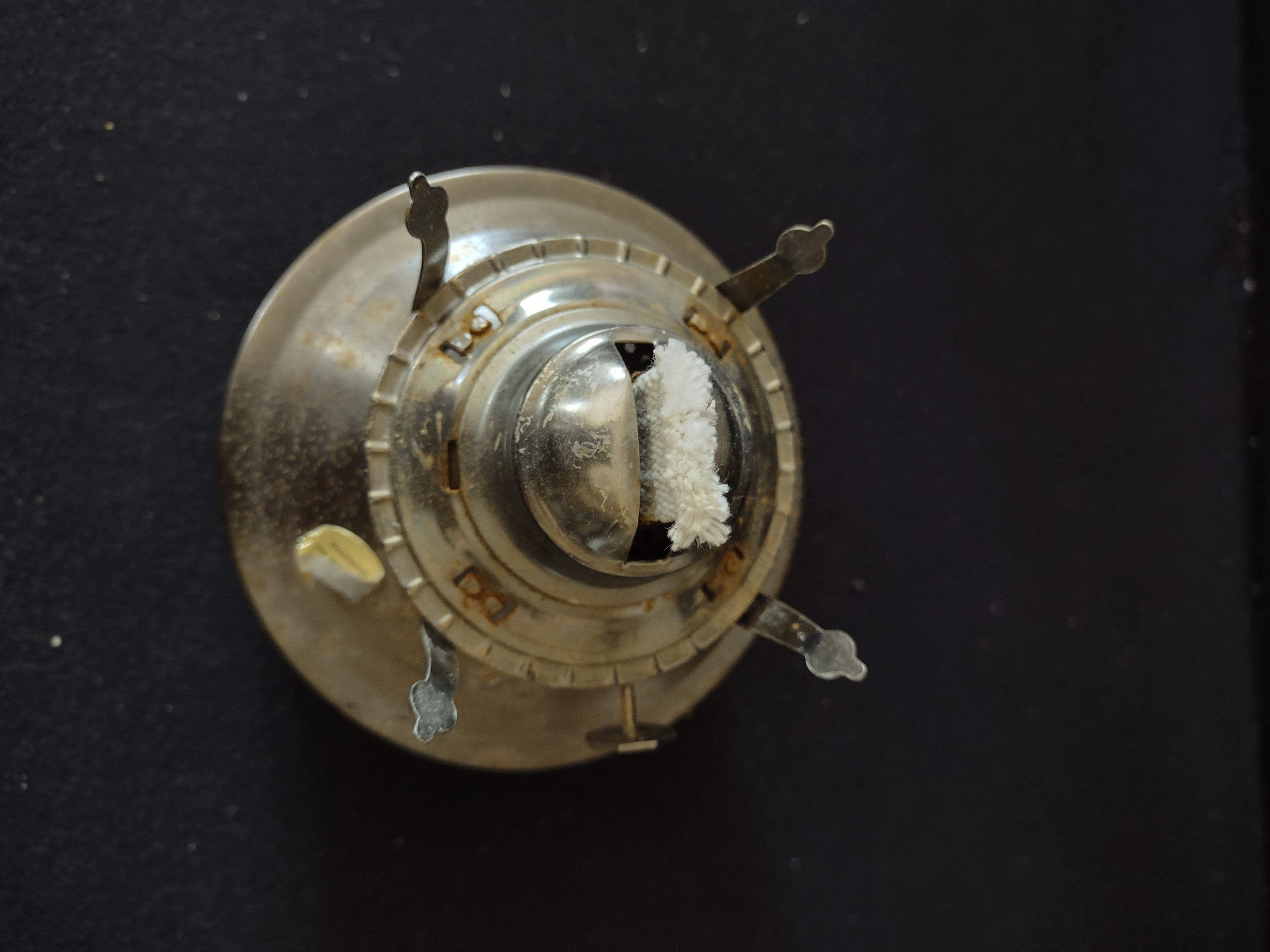 Vintage Kaadan Ltd American Made Metal Oil Lamp NO Shade (Lot 3901)