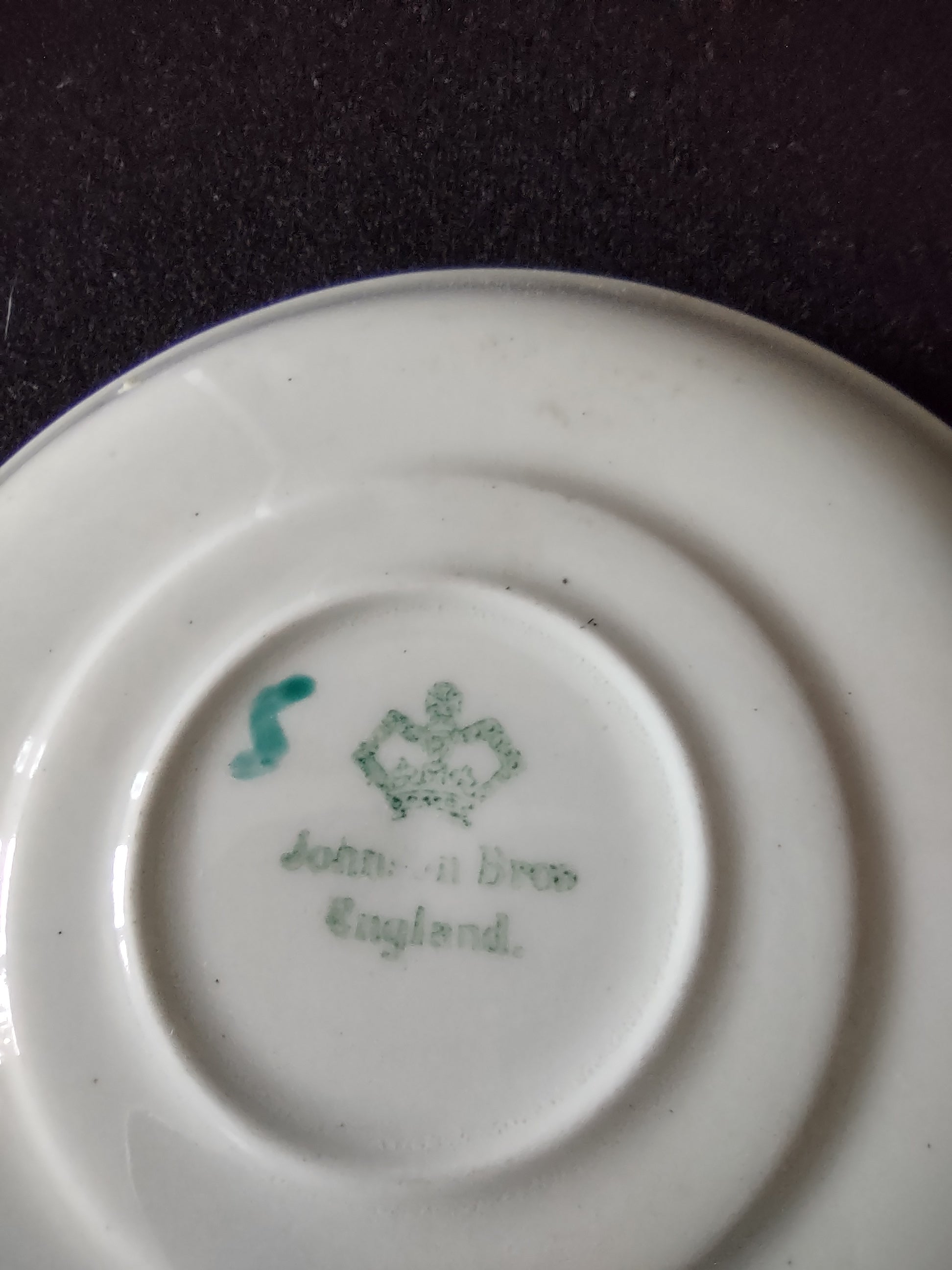 Vintage Johnson Brothers Demitasse Small Saucer Pink Floral (Lot 5641)