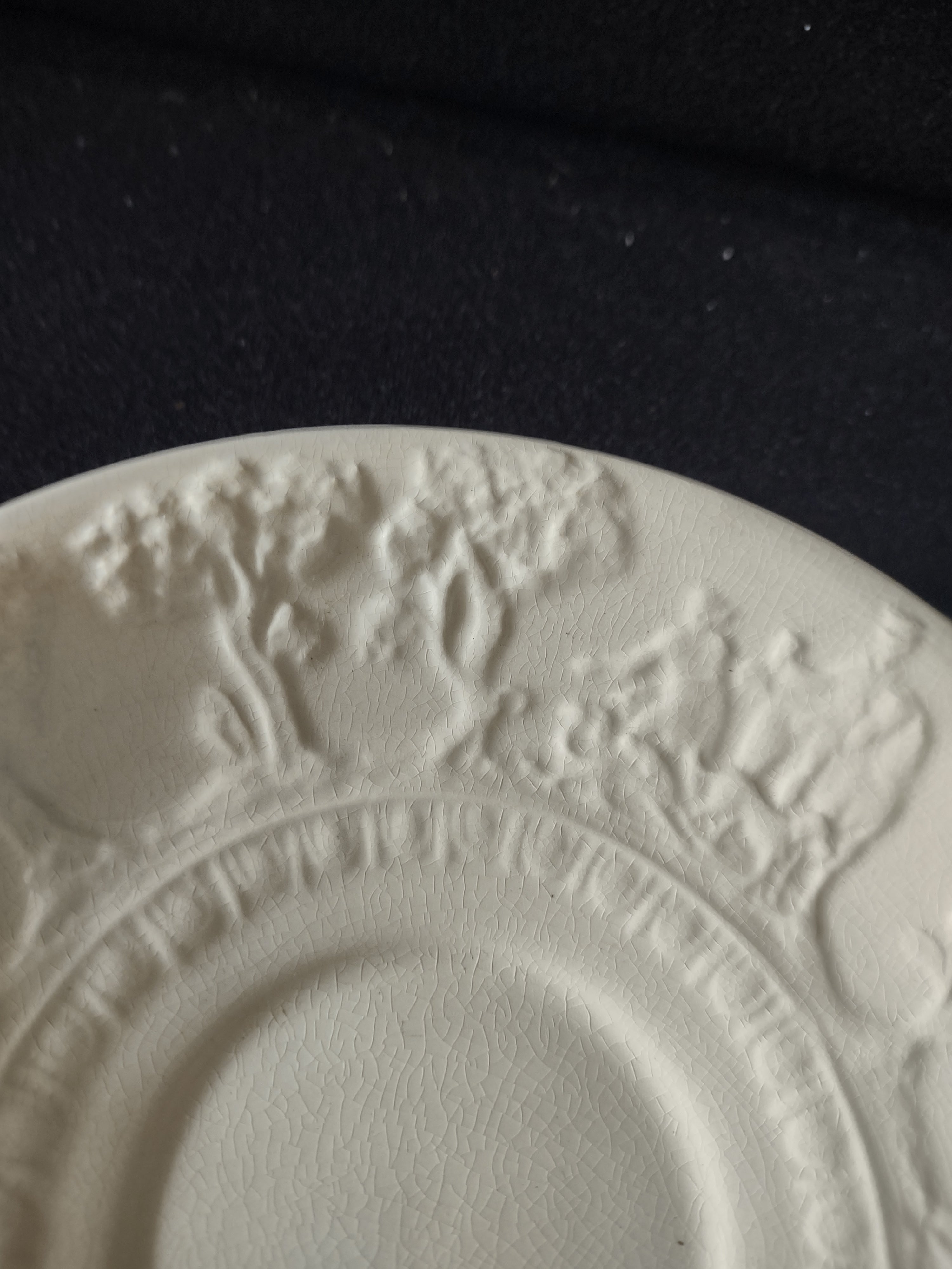 Vintage T G Green Teacup Saucer White Ironstone Hunt Club IMPERFECT (Lot 5664)