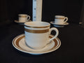 Set of 3 Demitasse Cup Espresso Mayer China Gold Band (lot 2781c)