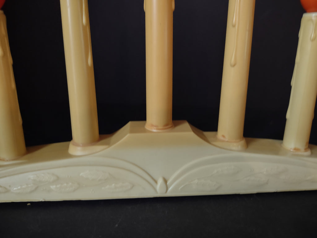 Vintage Christmas Set of 2 Window 5 Candle Drip Candelabra Candolier (lot 2299)