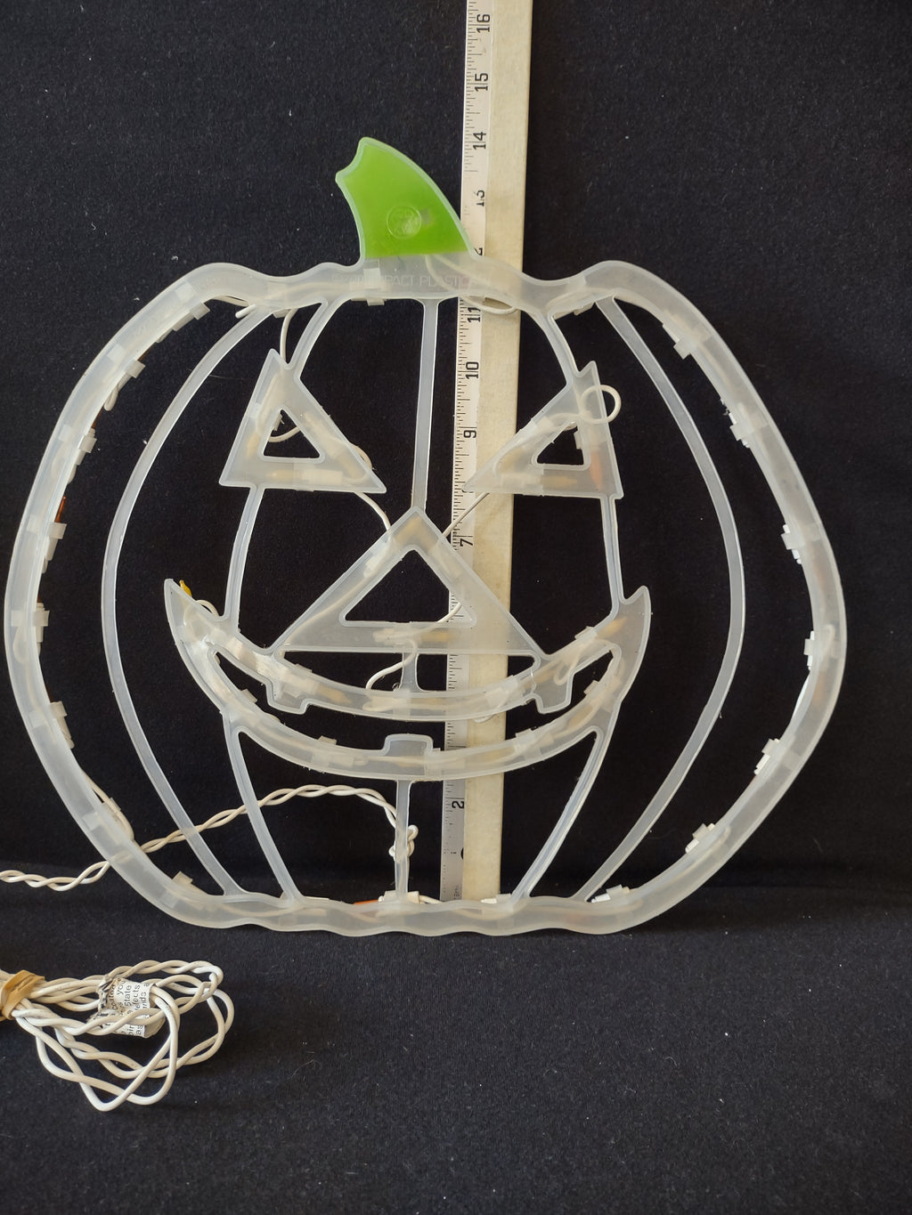 Halloween Flashing Lights Jack O Lantern Window Pumpkin (Lot 4359)