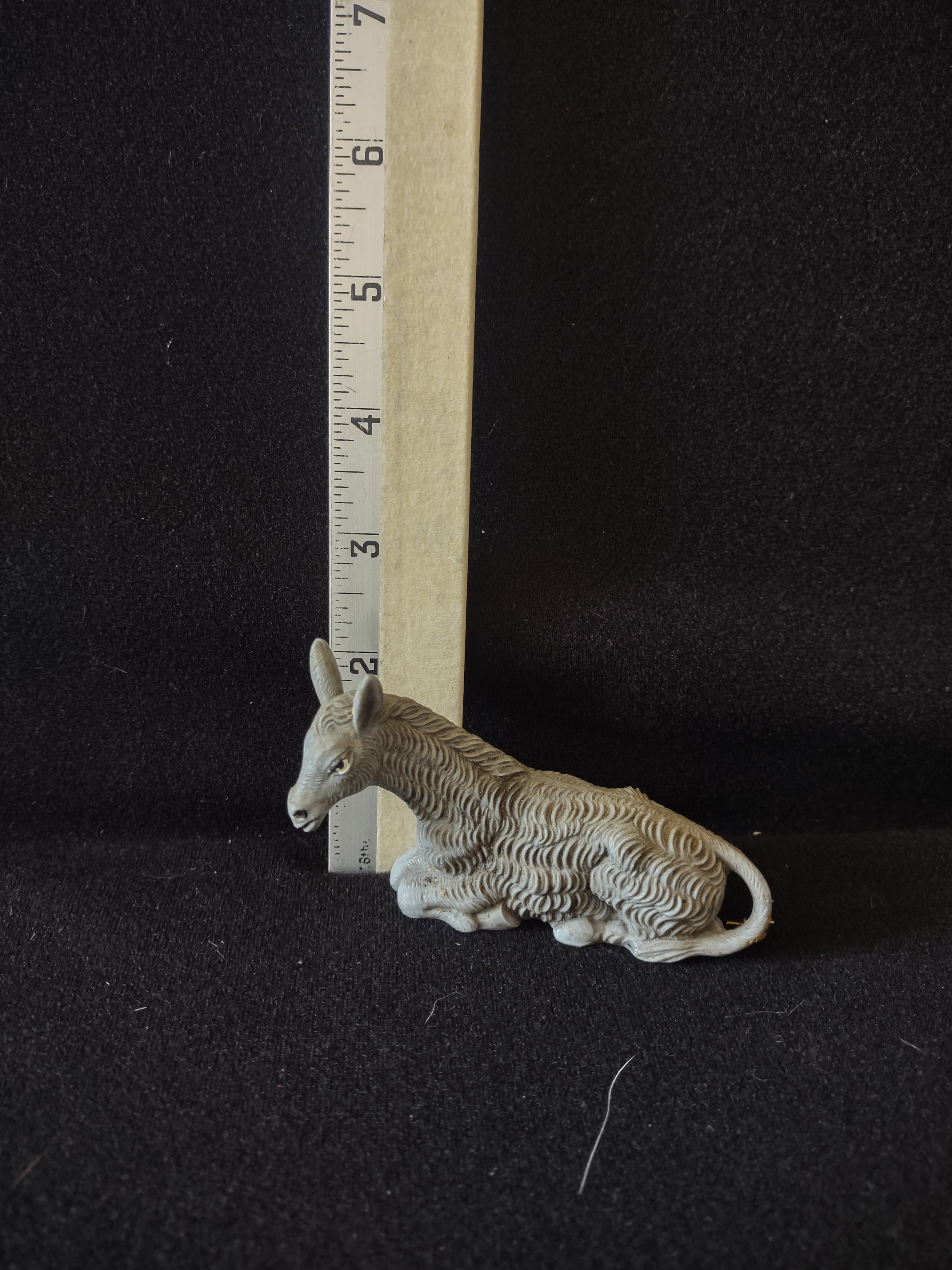 Vintage Christmas Nativity 4" Grey Donkey (Lot 4237)