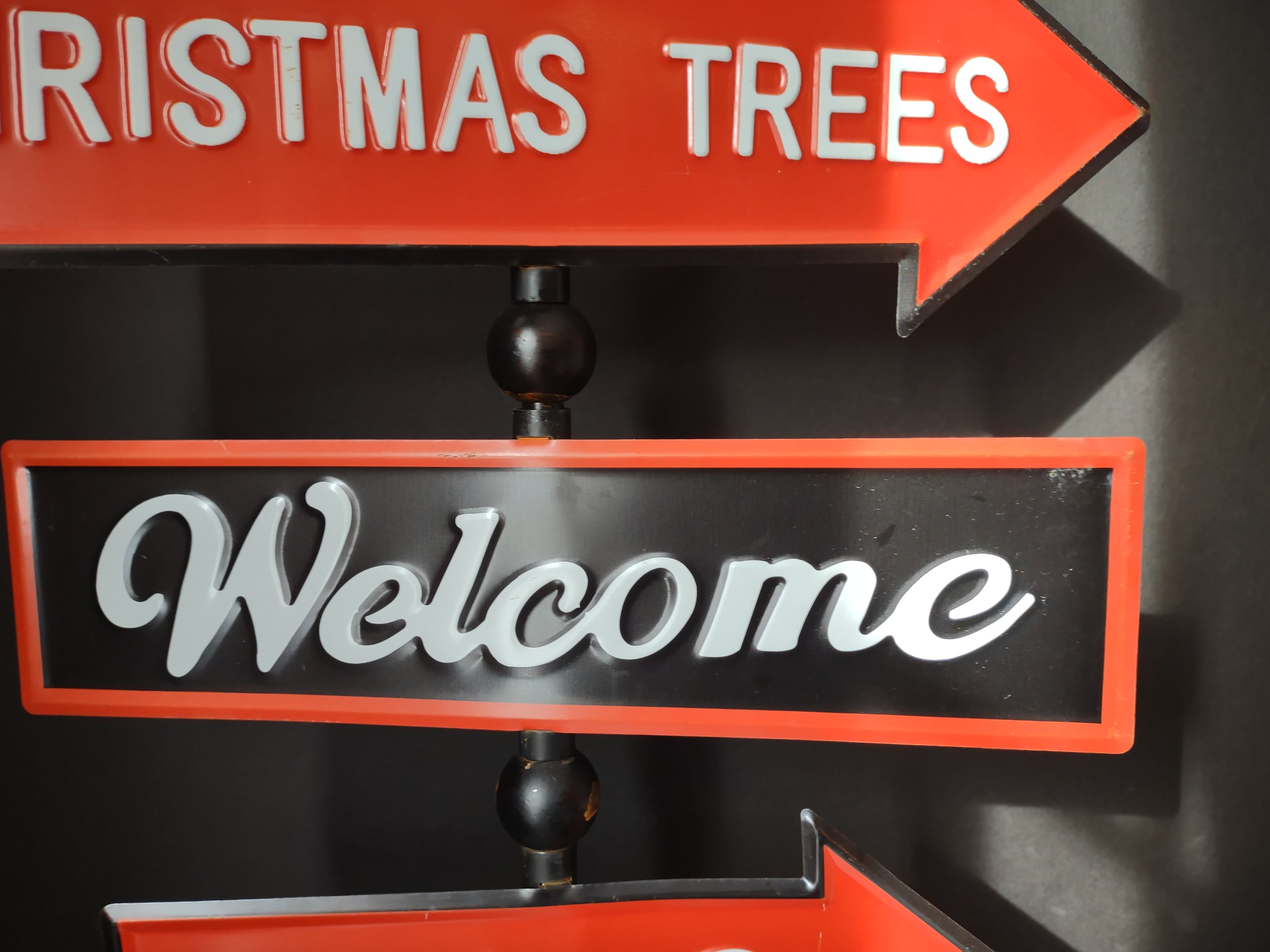 Christmas Tree 36" Metal Sign Pole (lot 2491c)