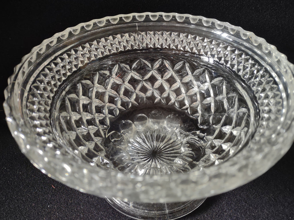 Wexford Anchor Hocking Glass Compote Serving Pedestal Bowl Diamond (lot 5153)