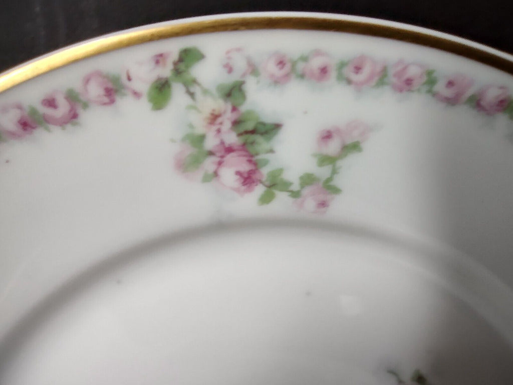 Avenir Limoges France 5 x Salad Plate Rose Garland (lot 559)