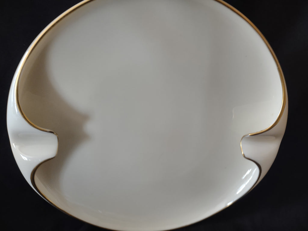 Vintage Lenox MCM Porcelain Gold Trim Ashtray 8" (lot 1980)