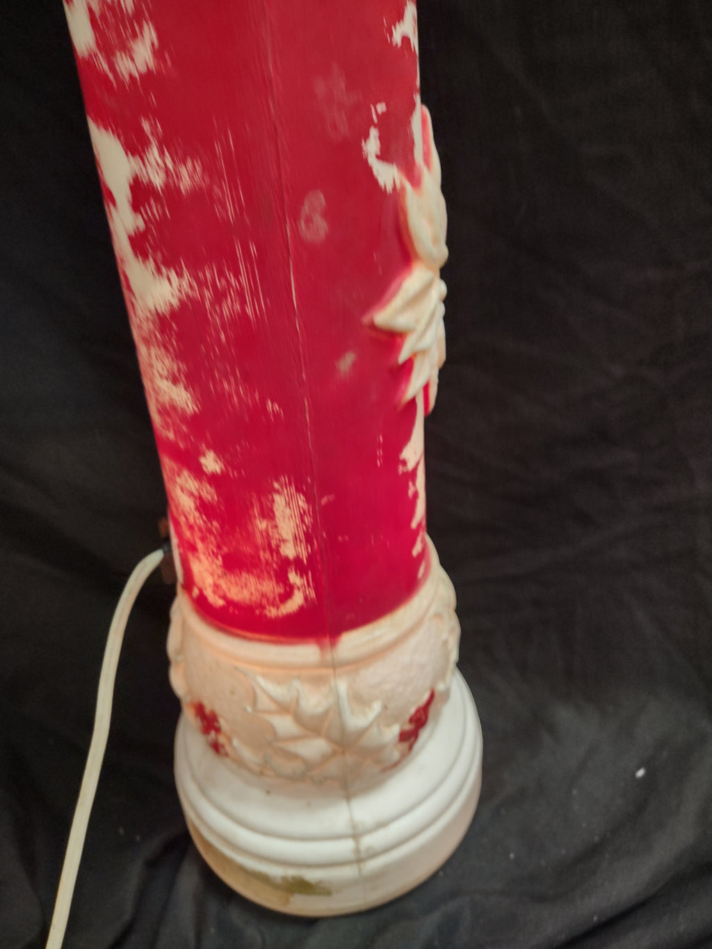 Vintage Christmas Blow Mold Candle Noel 39" (lot 2332)