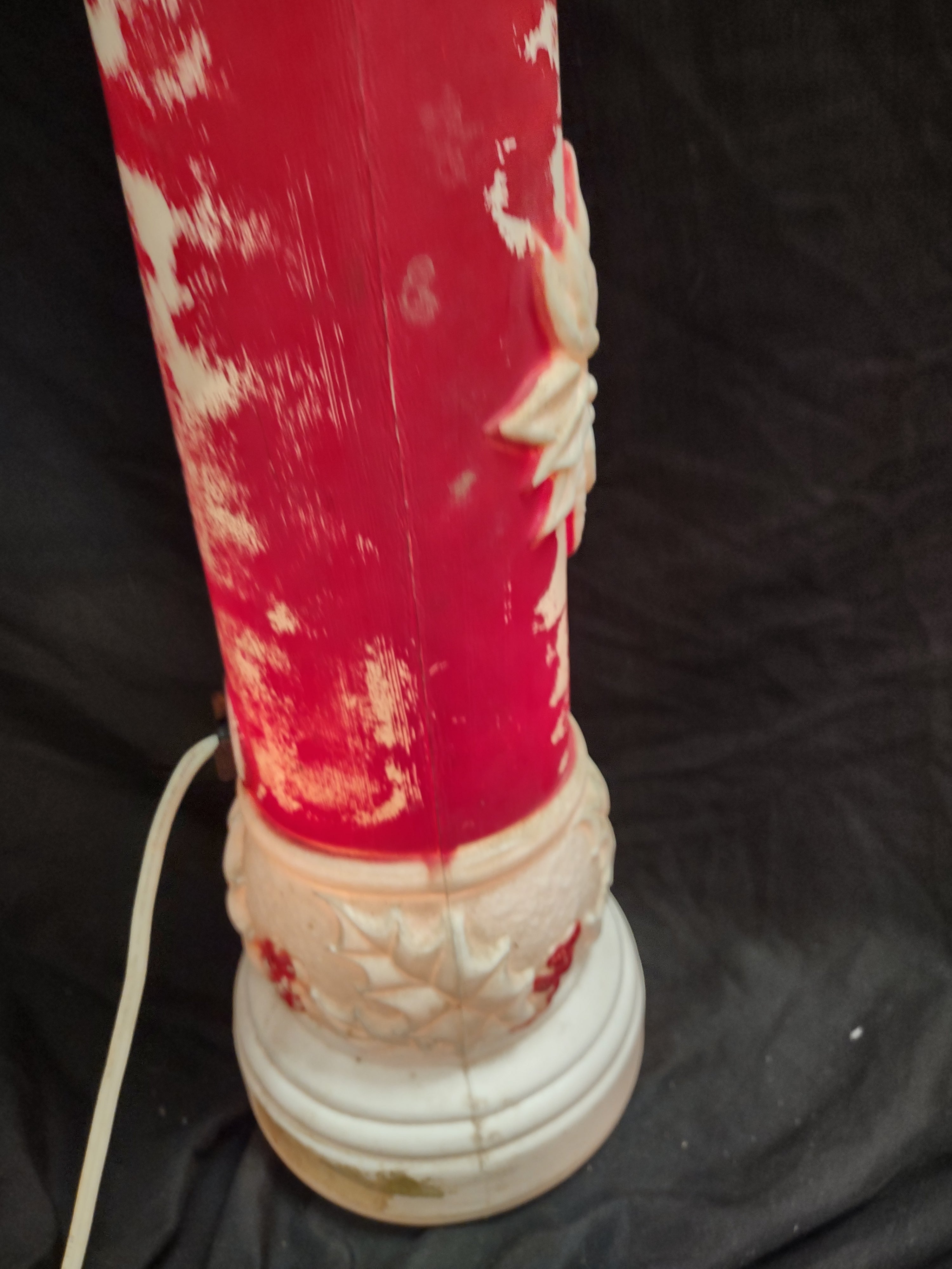 Vintage Christmas Blow Mold Candle Noel 39" (lot 2332)