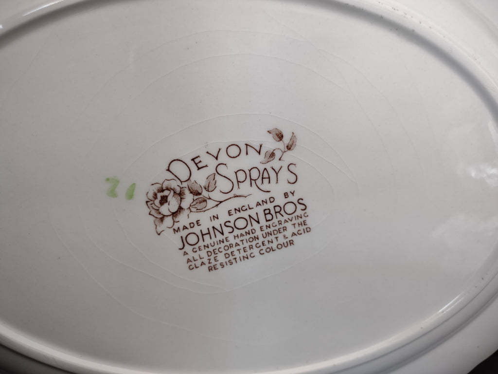 Johnson Brothers Staffordshire Bouquet Serving Platter CRAZING (lot 5597)