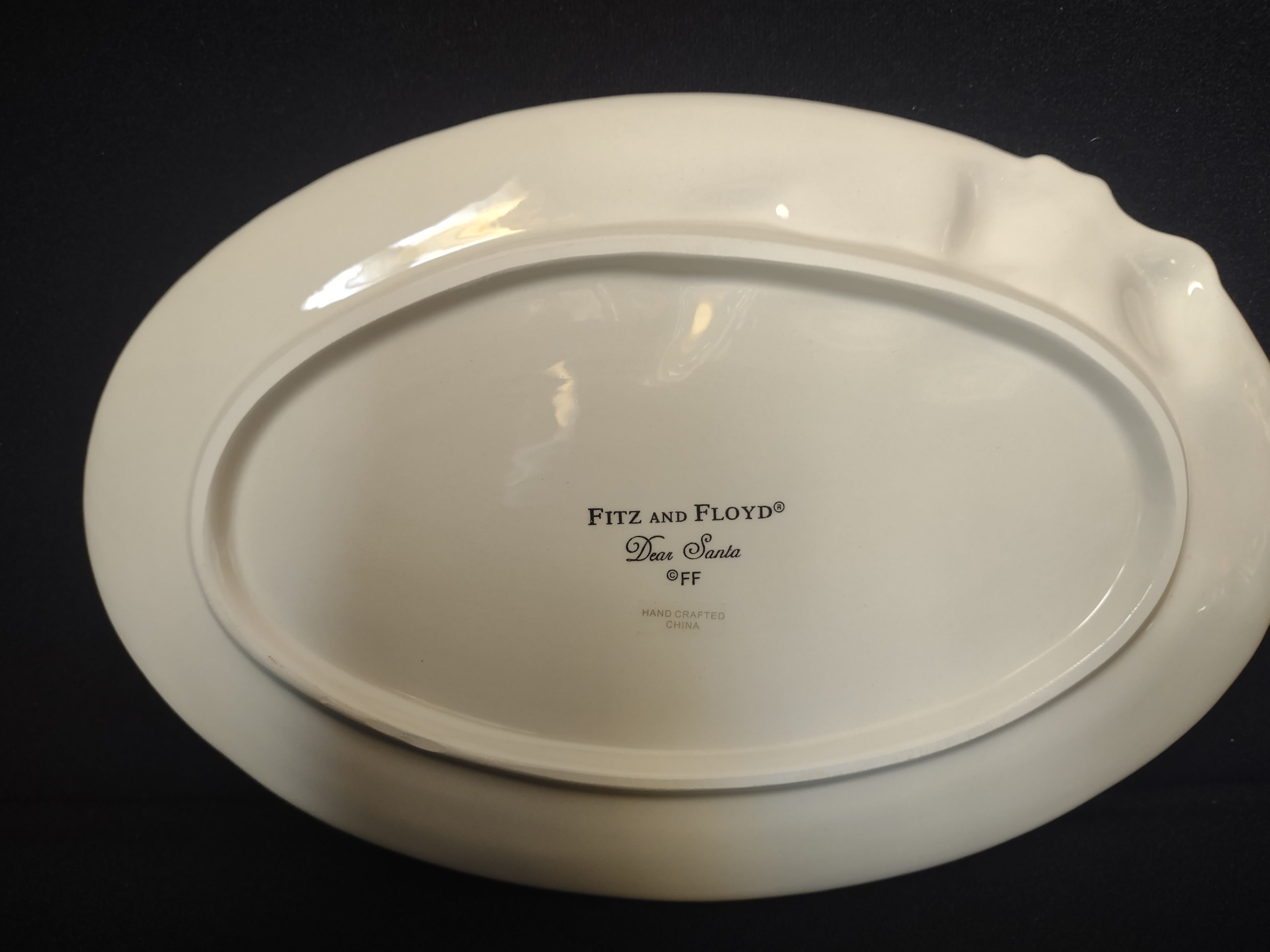 Christmas Fitz and Floyd Seasons Greetings Santa Serving Tray Platter (lot 1524)