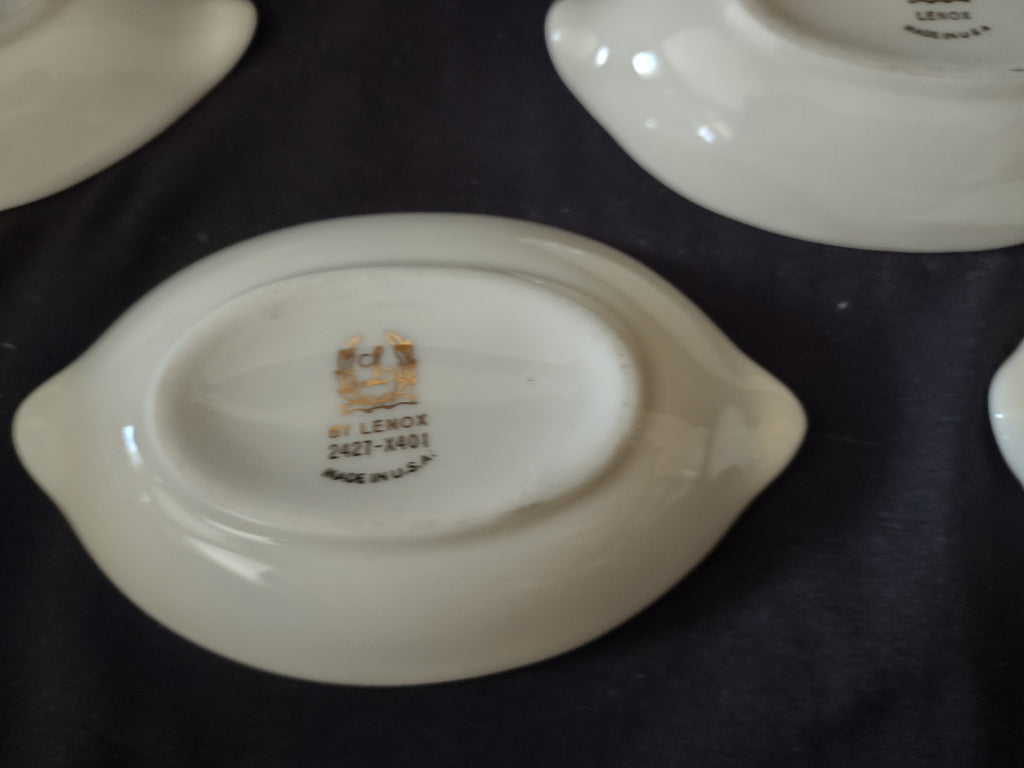 Vintage Lenox Set of 4 Condiment Serving Dishes (lot 1990)