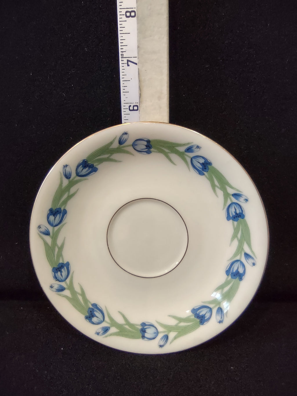 Vintage Lenox Natoma Saucer Fine China Blue Green Gold (Lot 5499)